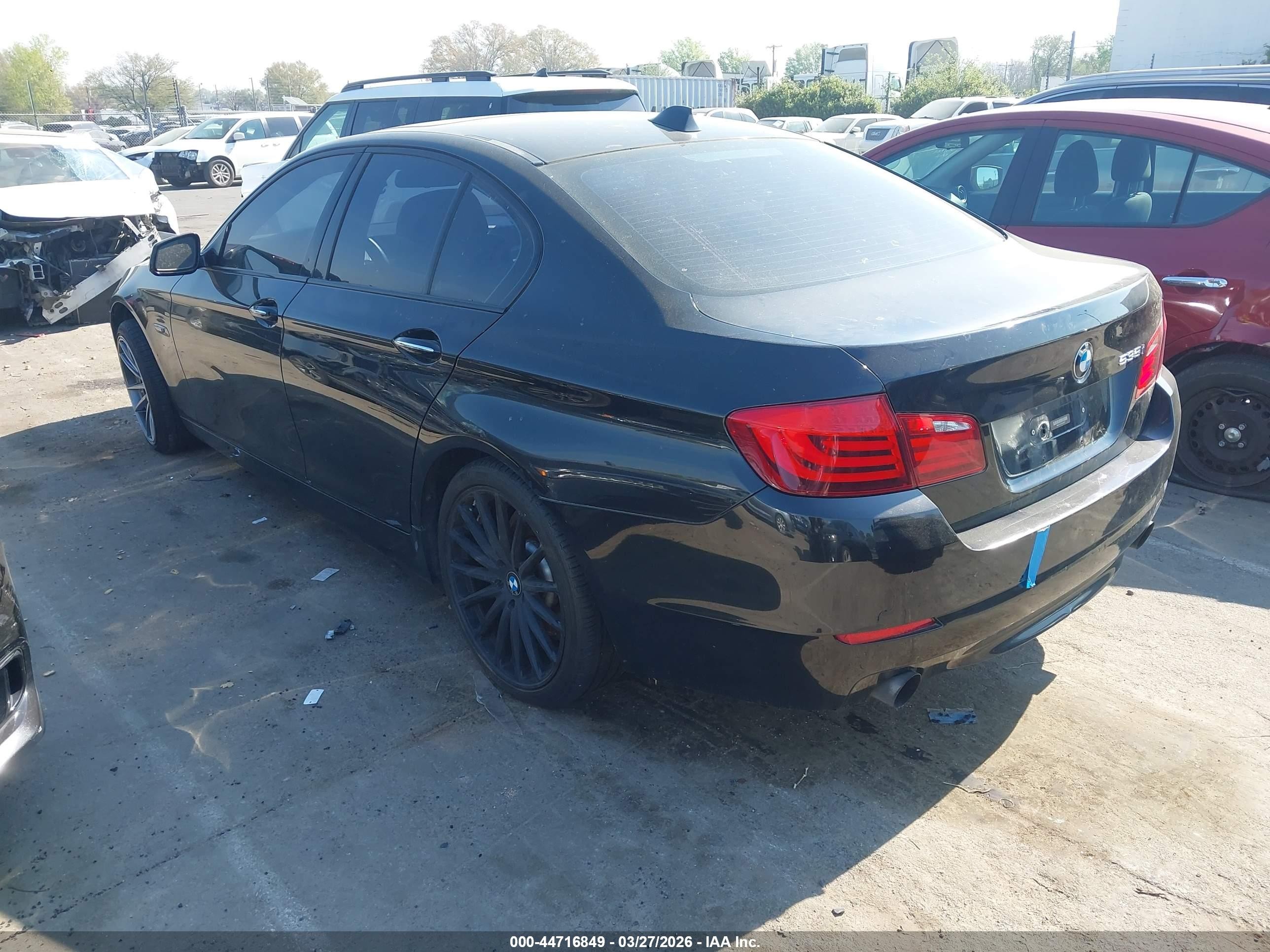 2012 Bmw 535i Xdrive Black vin: WBAFU7C53CDU63551