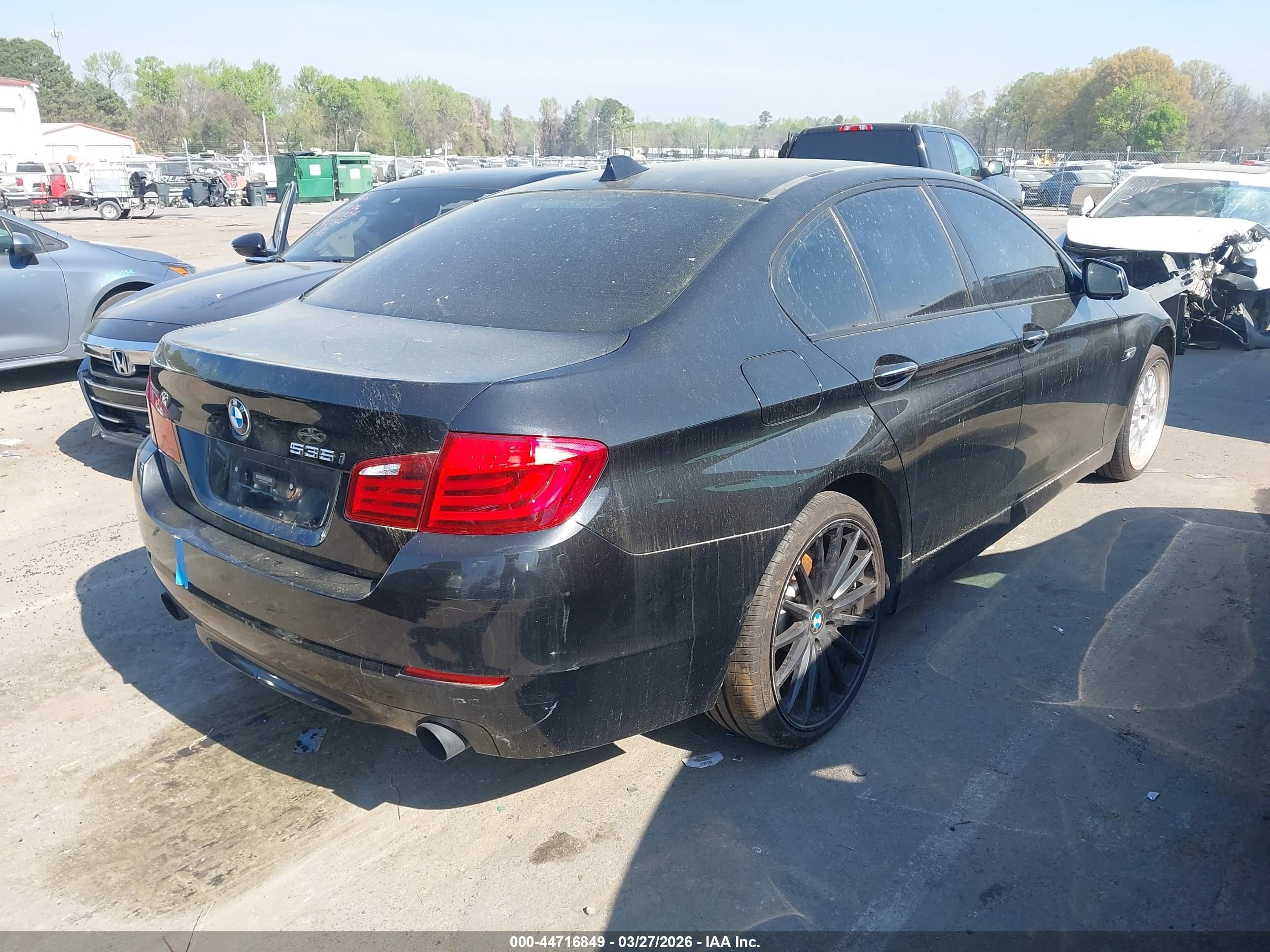 2012 Bmw 535i Xdrive Black vin: WBAFU7C53CDU63551