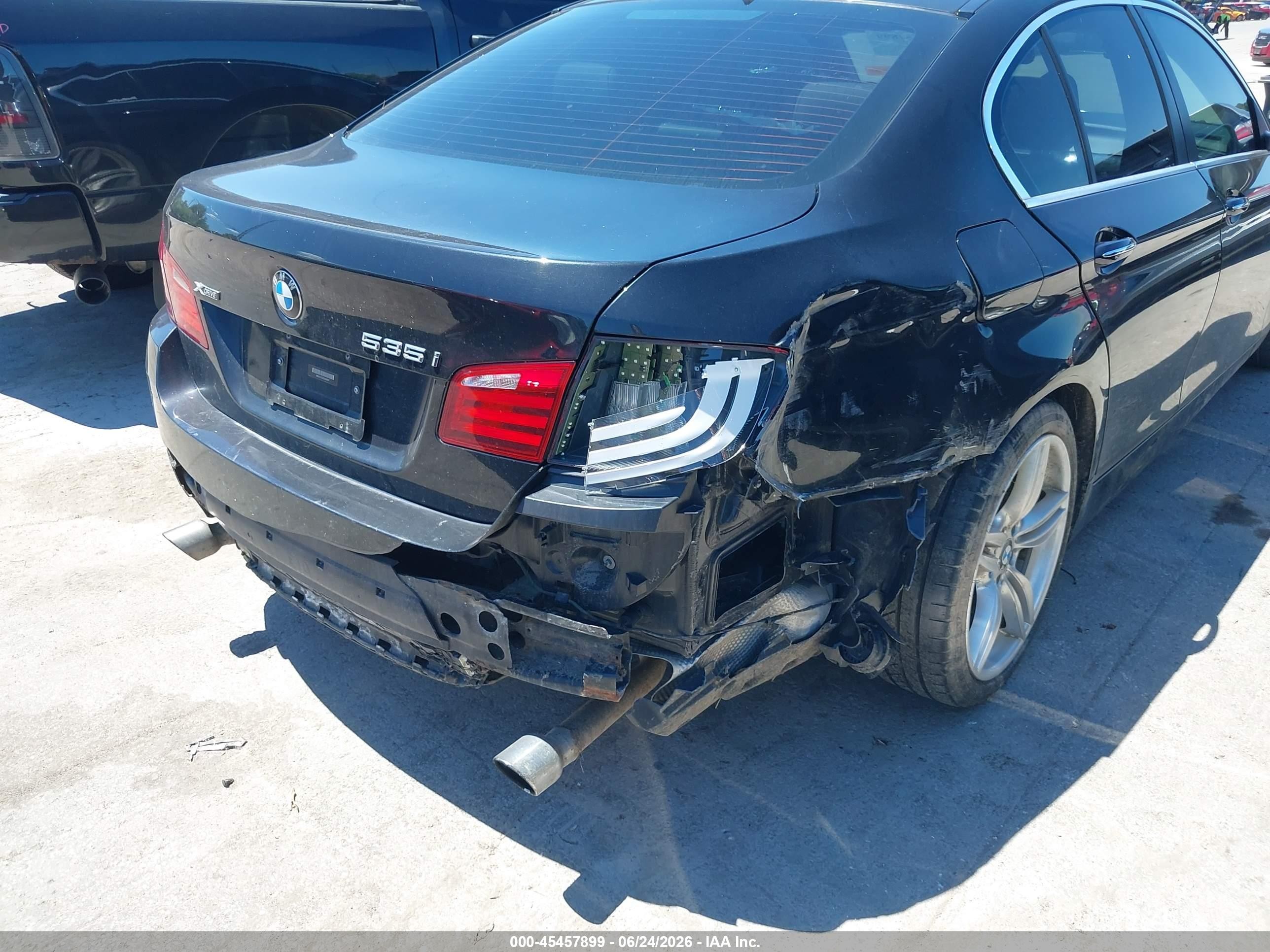 2013 Bmw 535i Xdrive Black vin: WBAFU7C53DDU69397