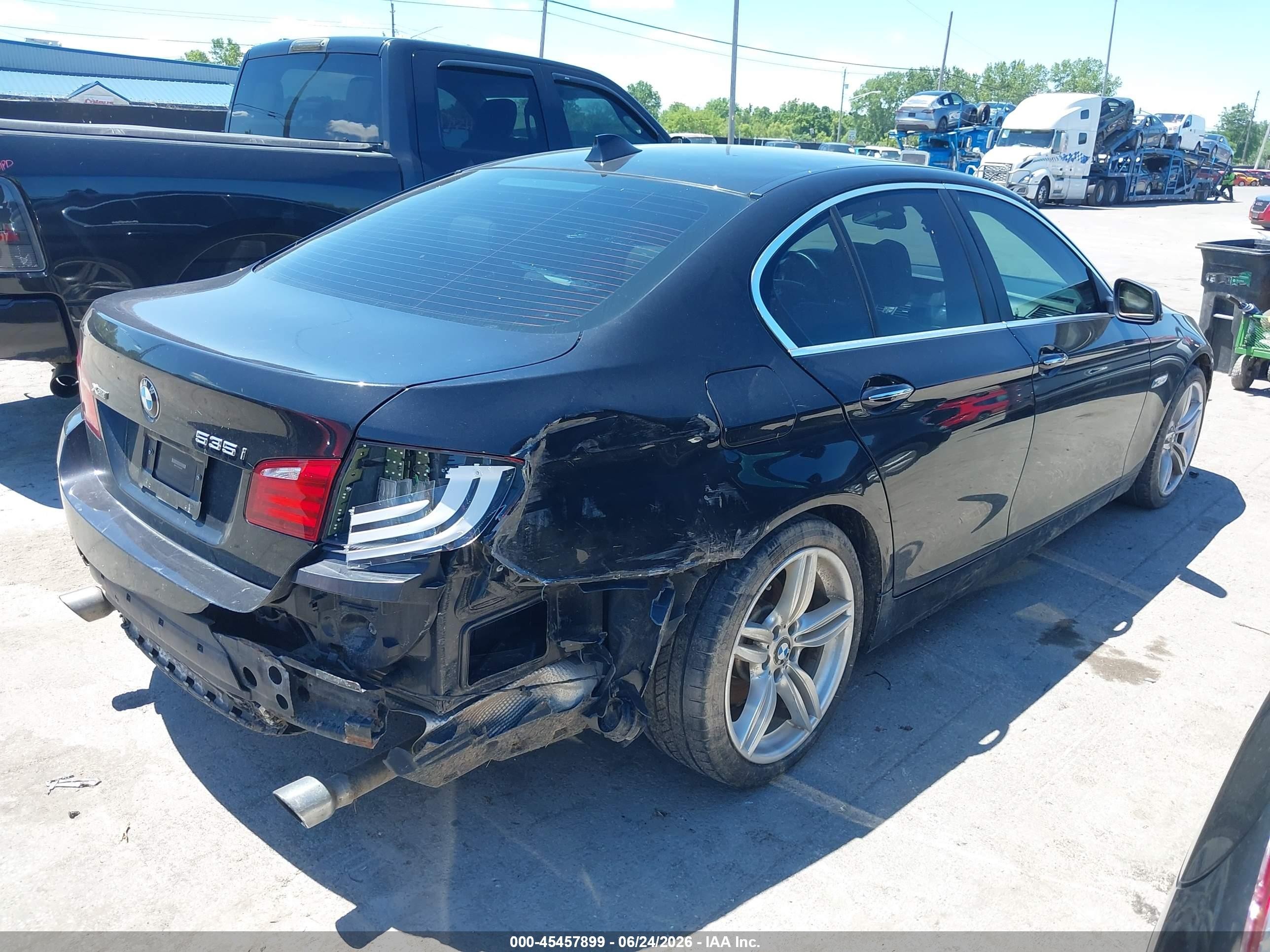 2013 Bmw 535i Xdrive Black vin: WBAFU7C53DDU69397