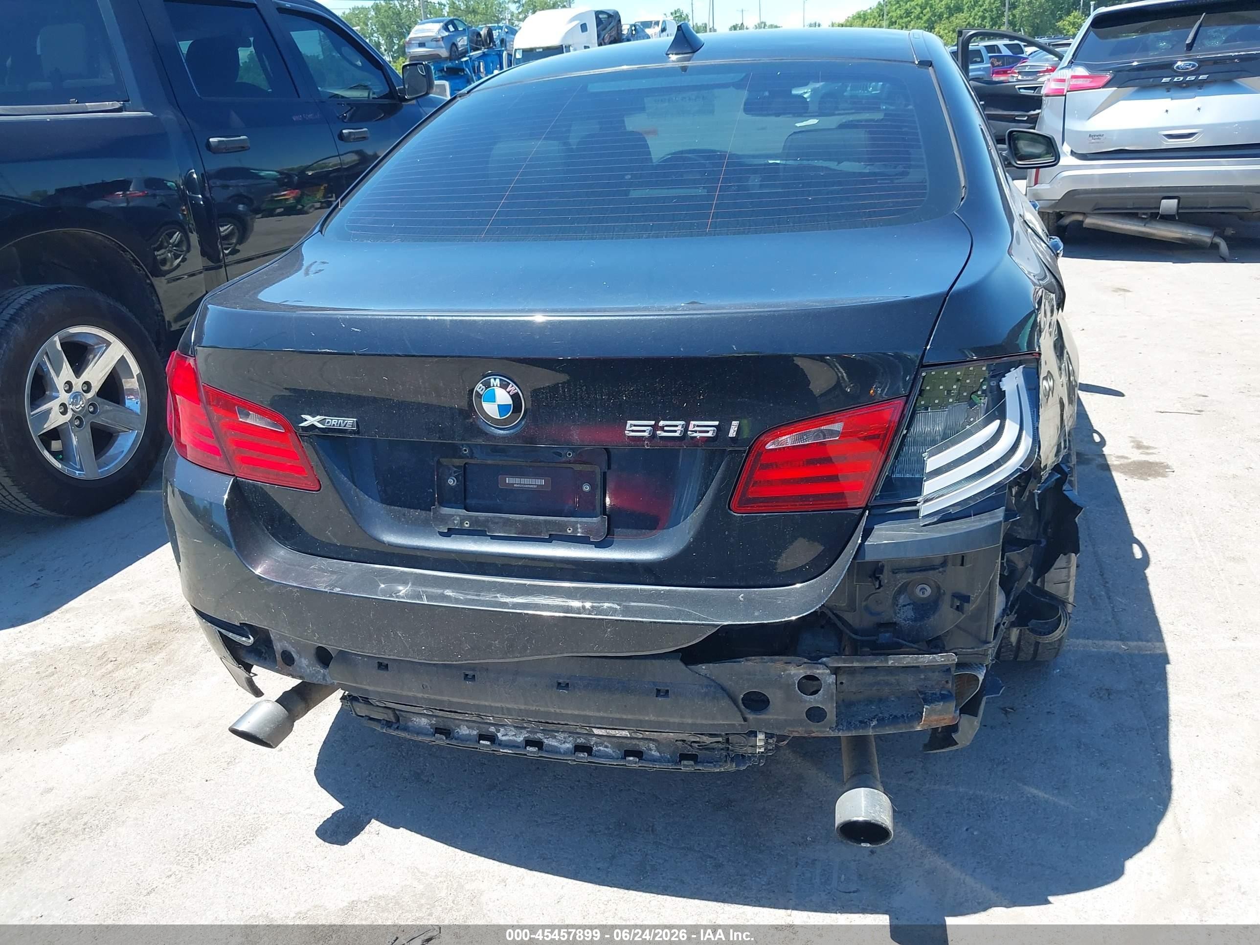 2013 Bmw 535i Xdrive Black vin: WBAFU7C53DDU69397