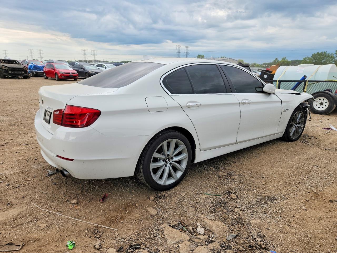 2013 Bmw 535 Xi White vin: WBAFU7C53DDU71621