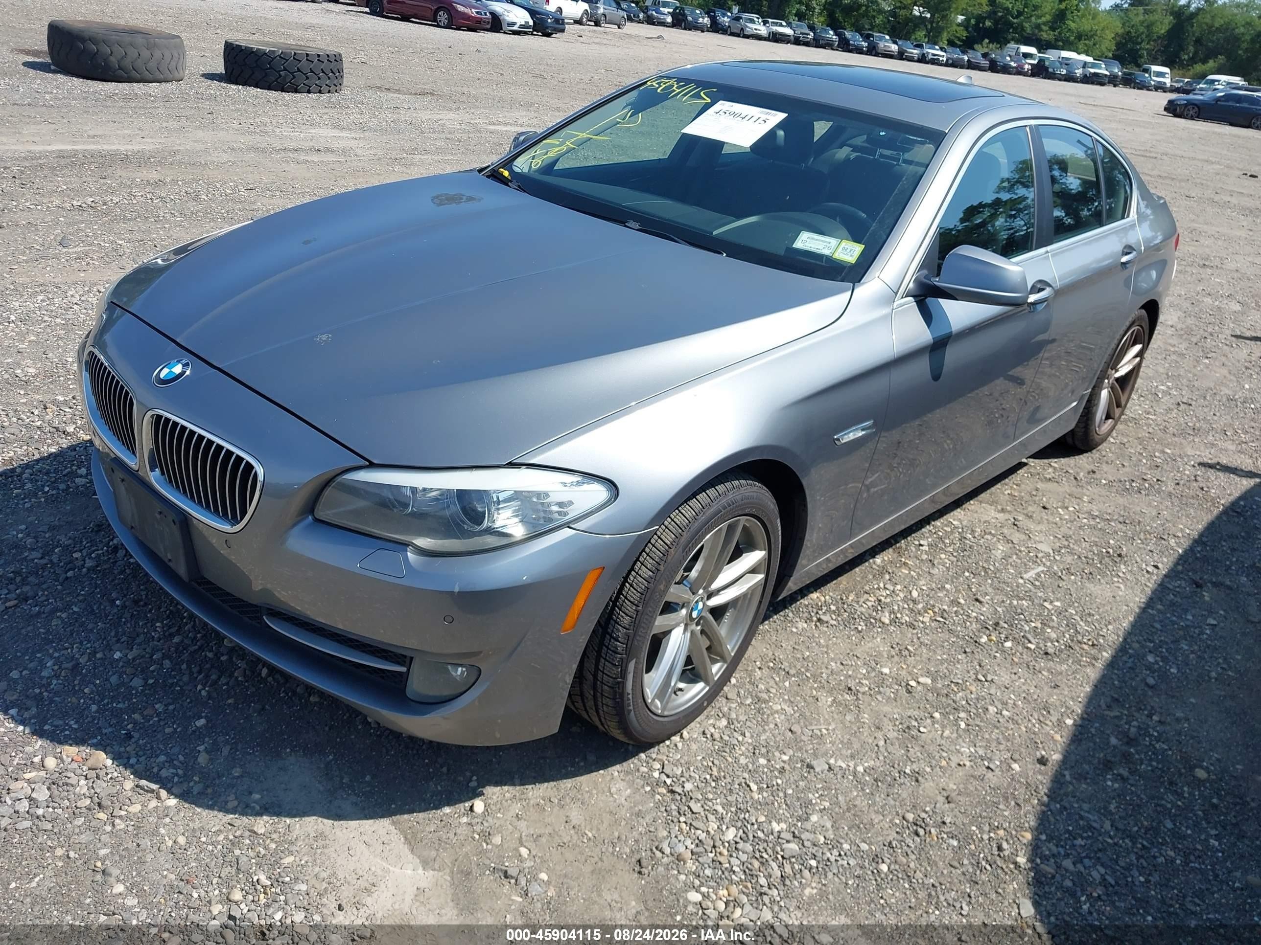 2013 Bmw 535i Xdrive Silver vin: WBAFU7C53DDU77824