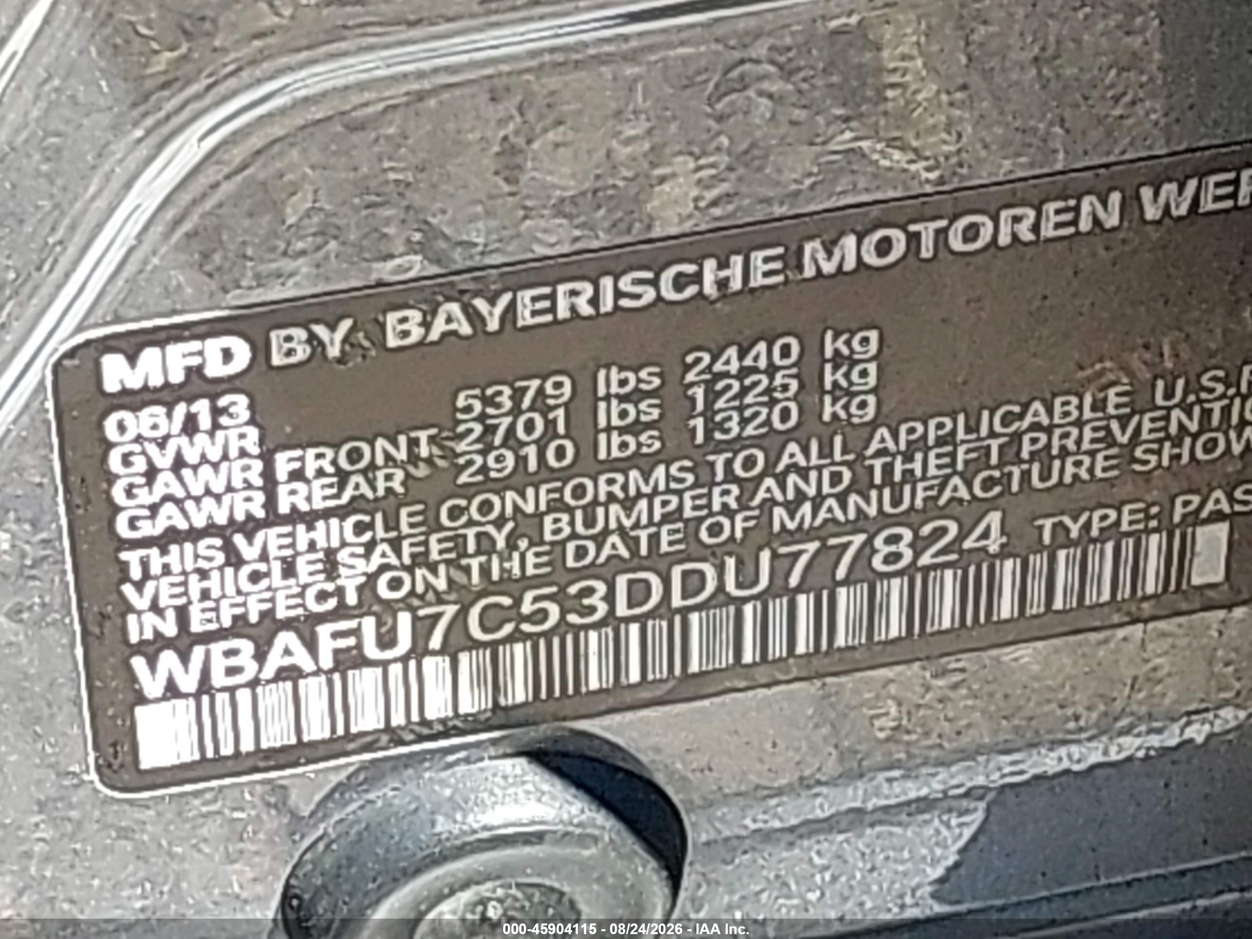 2013 Bmw 535i Xdrive Silver vin: WBAFU7C53DDU77824