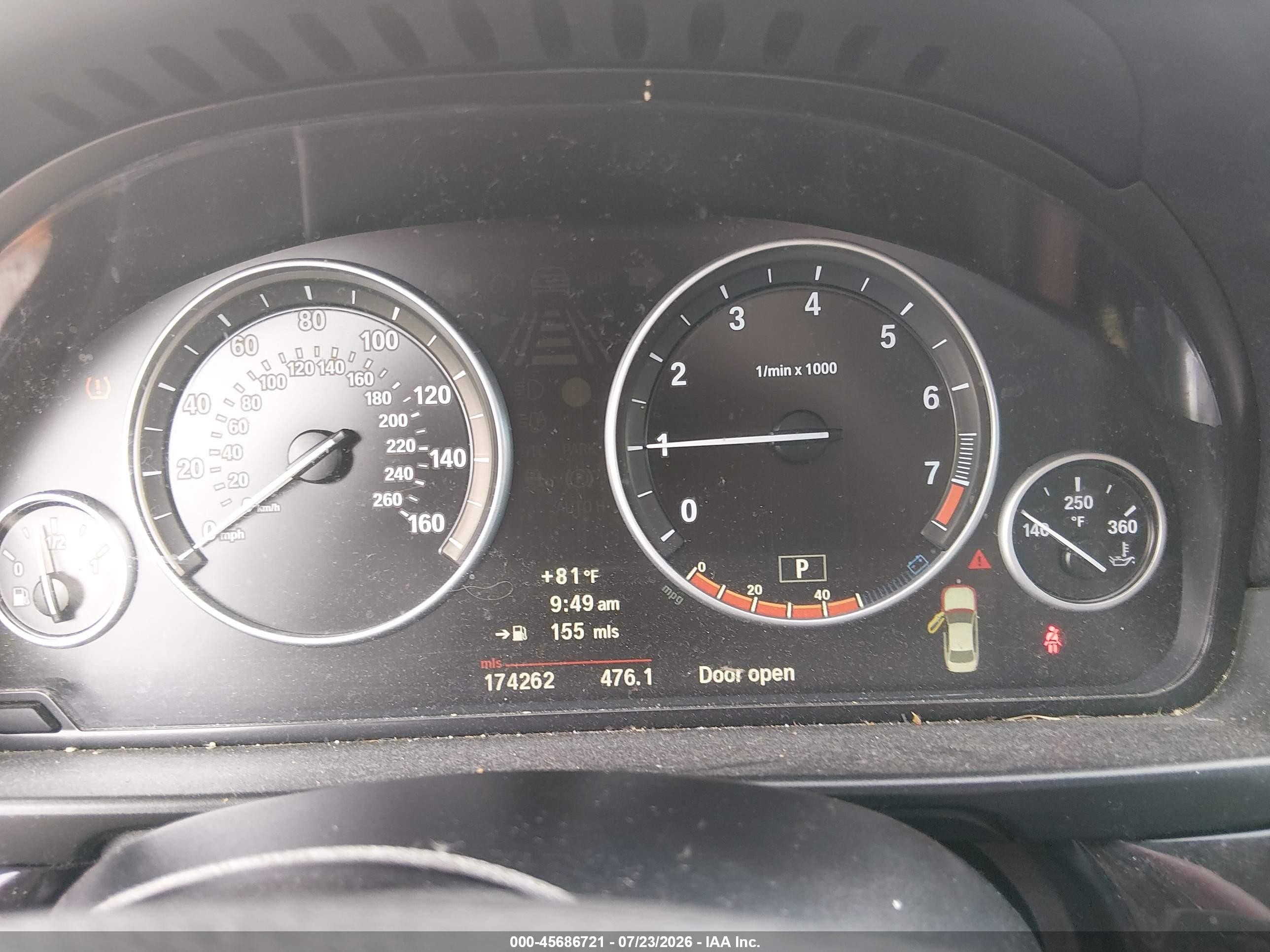 2011 Bmw 535i Xdrive Gray vin: WBAFU7C54BC876776