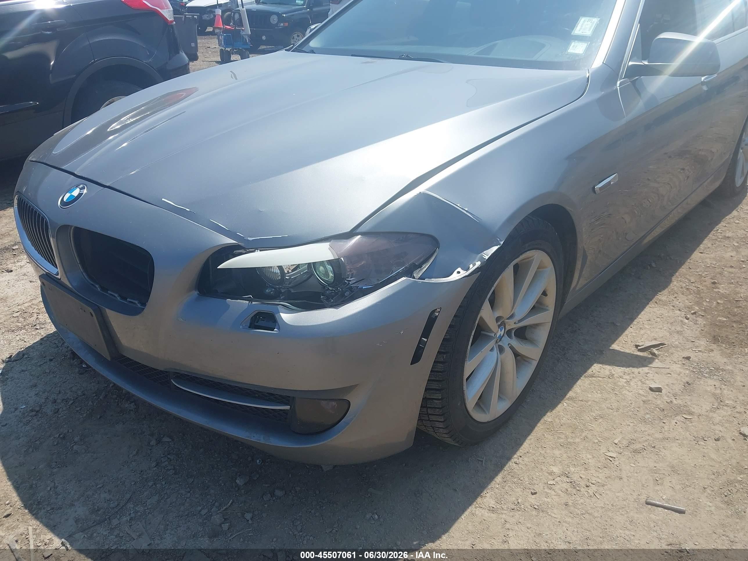 2013 Bmw 535i Xdrive Gray vin: WBAFU7C54DDU71899