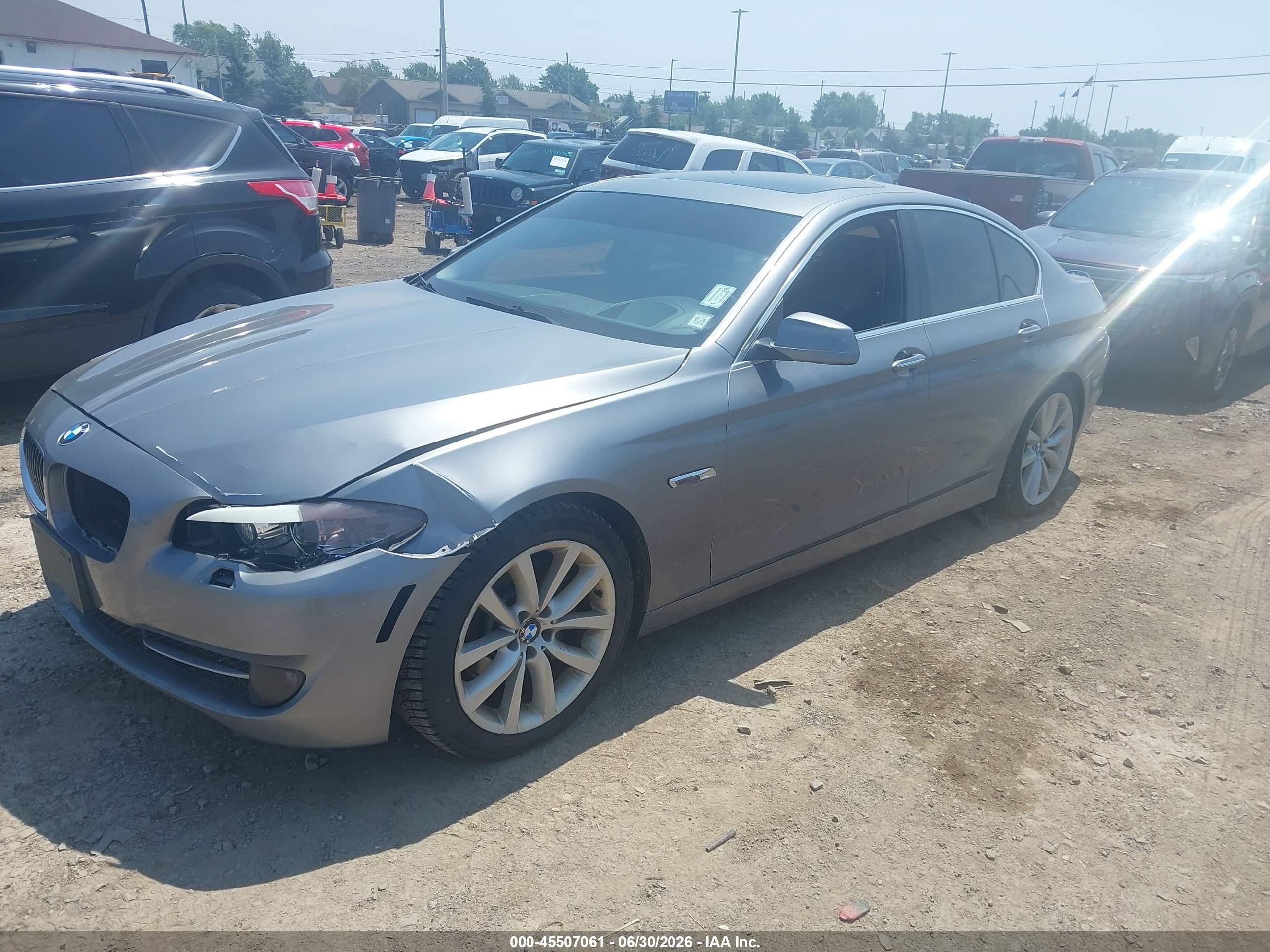 2013 Bmw 535i Xdrive Gray vin: WBAFU7C54DDU71899
