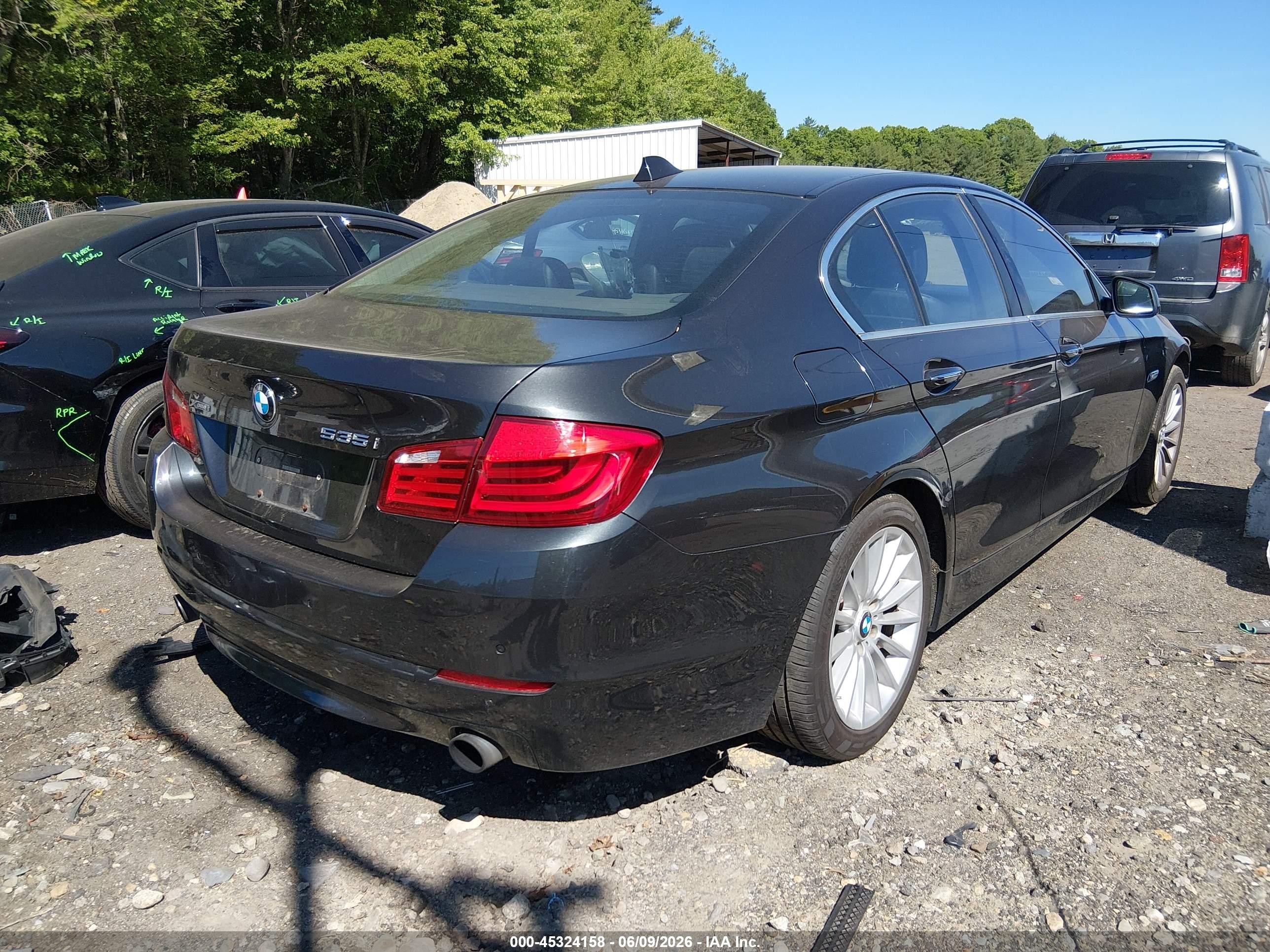 2013 Bmw 535i Xdrive Black vin: WBAFU7C54DDU74155