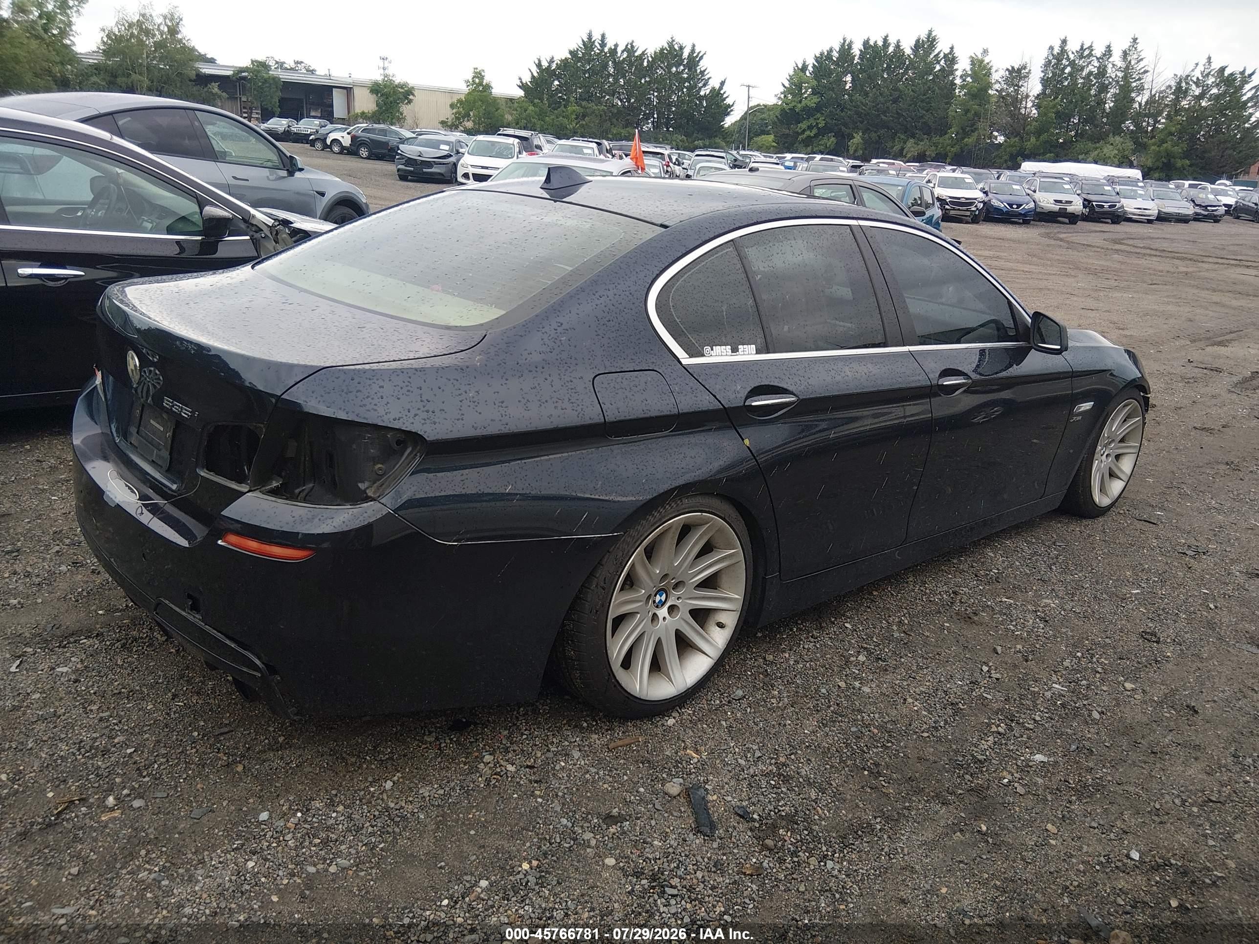 2011 Bmw 535i Xdrive Blue vin: WBAFU7C55BC777822