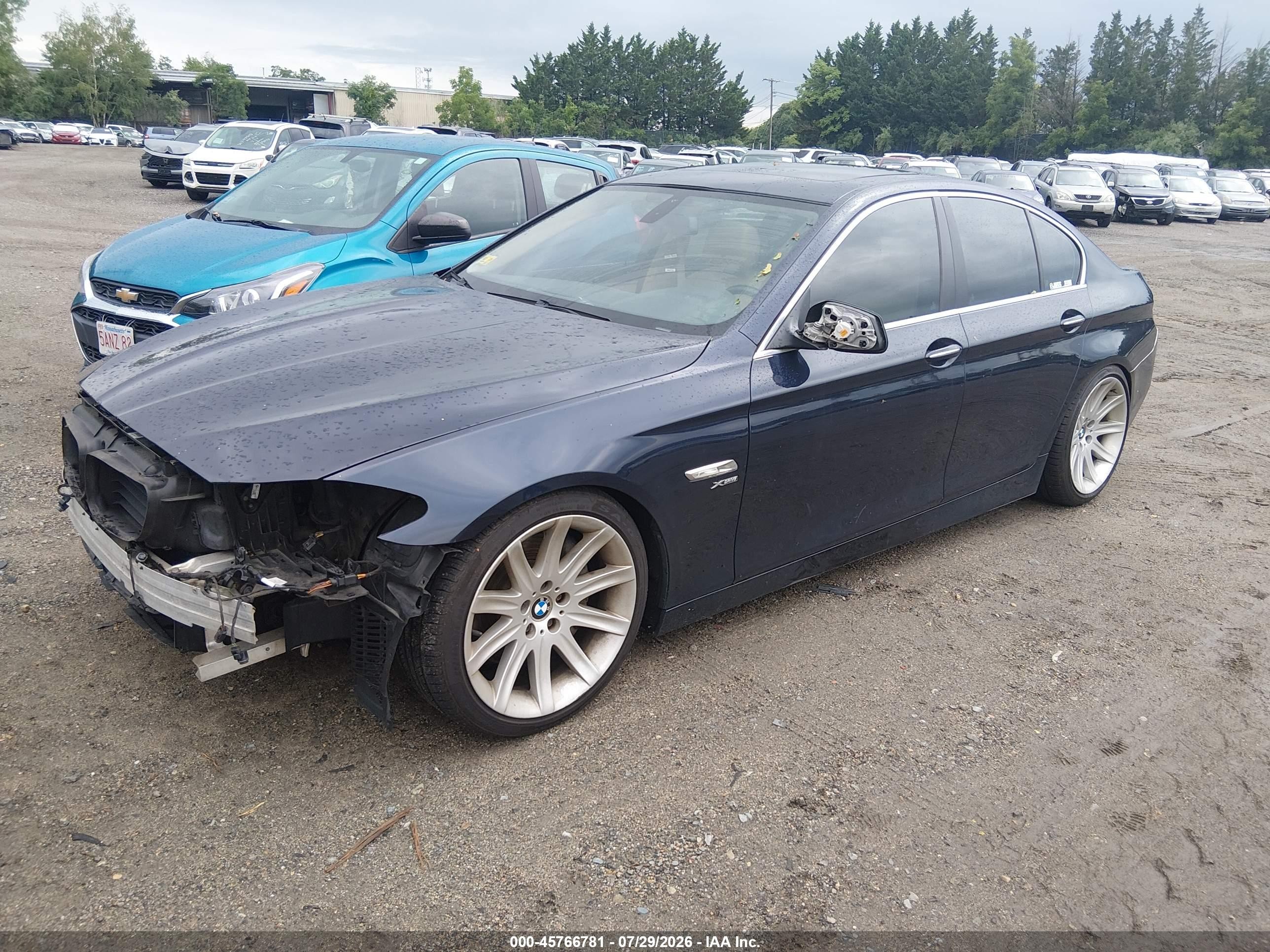 2011 Bmw 535i Xdrive Blue vin: WBAFU7C55BC777822