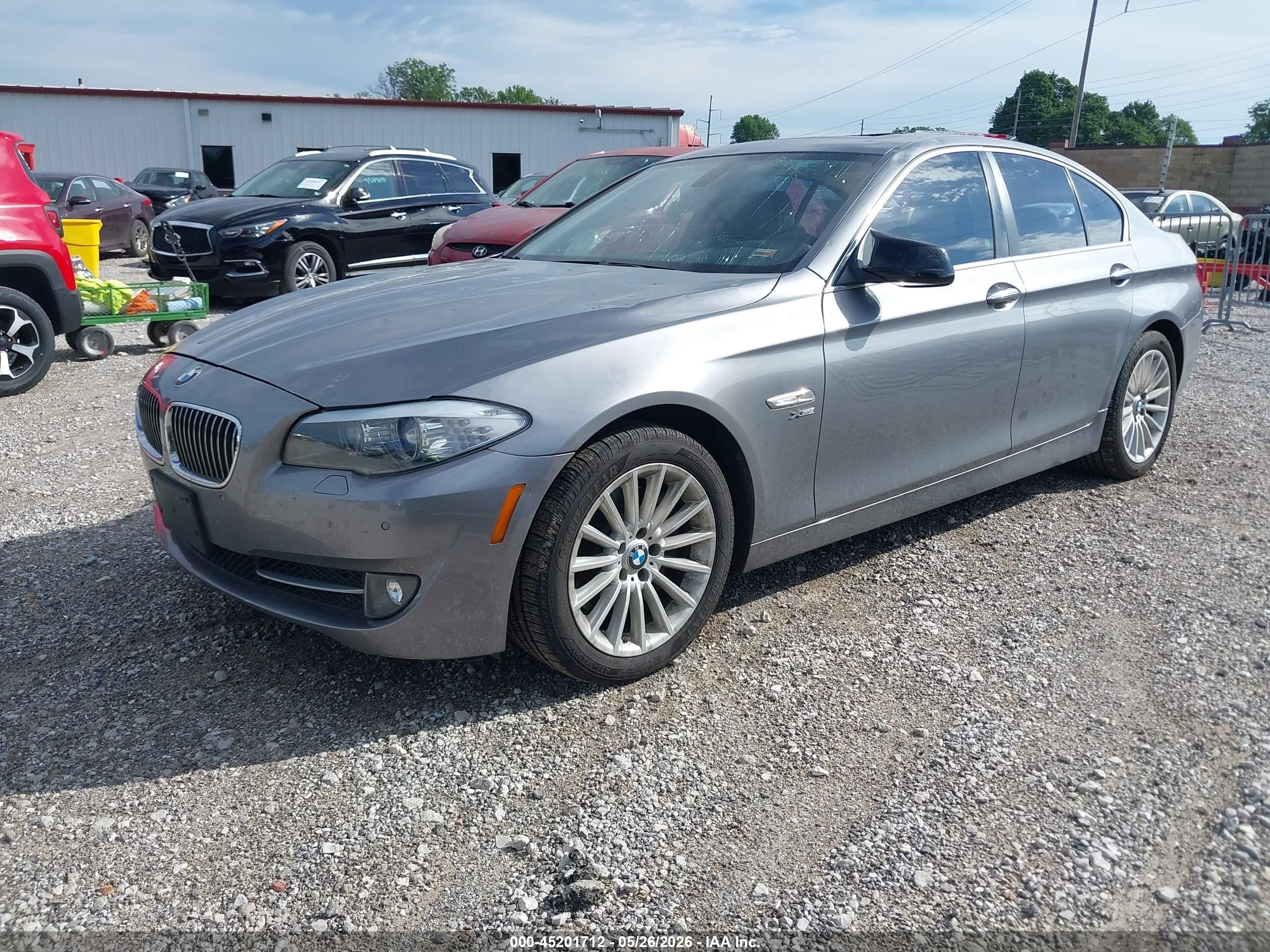 2011 Bmw 535i Xdrive Gray vin: WBAFU7C55BC870386