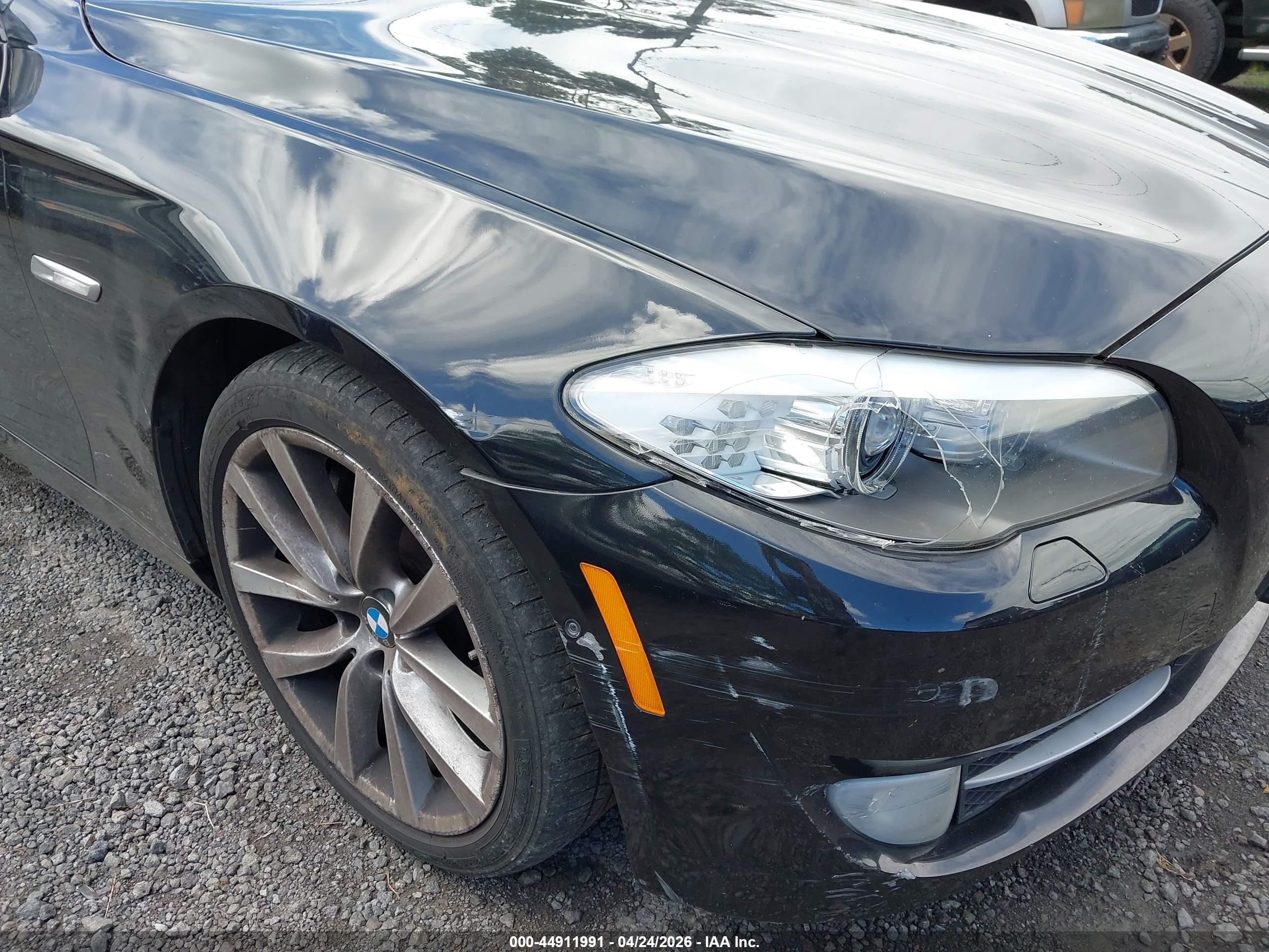 2011 Bmw 535i Xdrive Black vin: WBAFU7C55BC874597