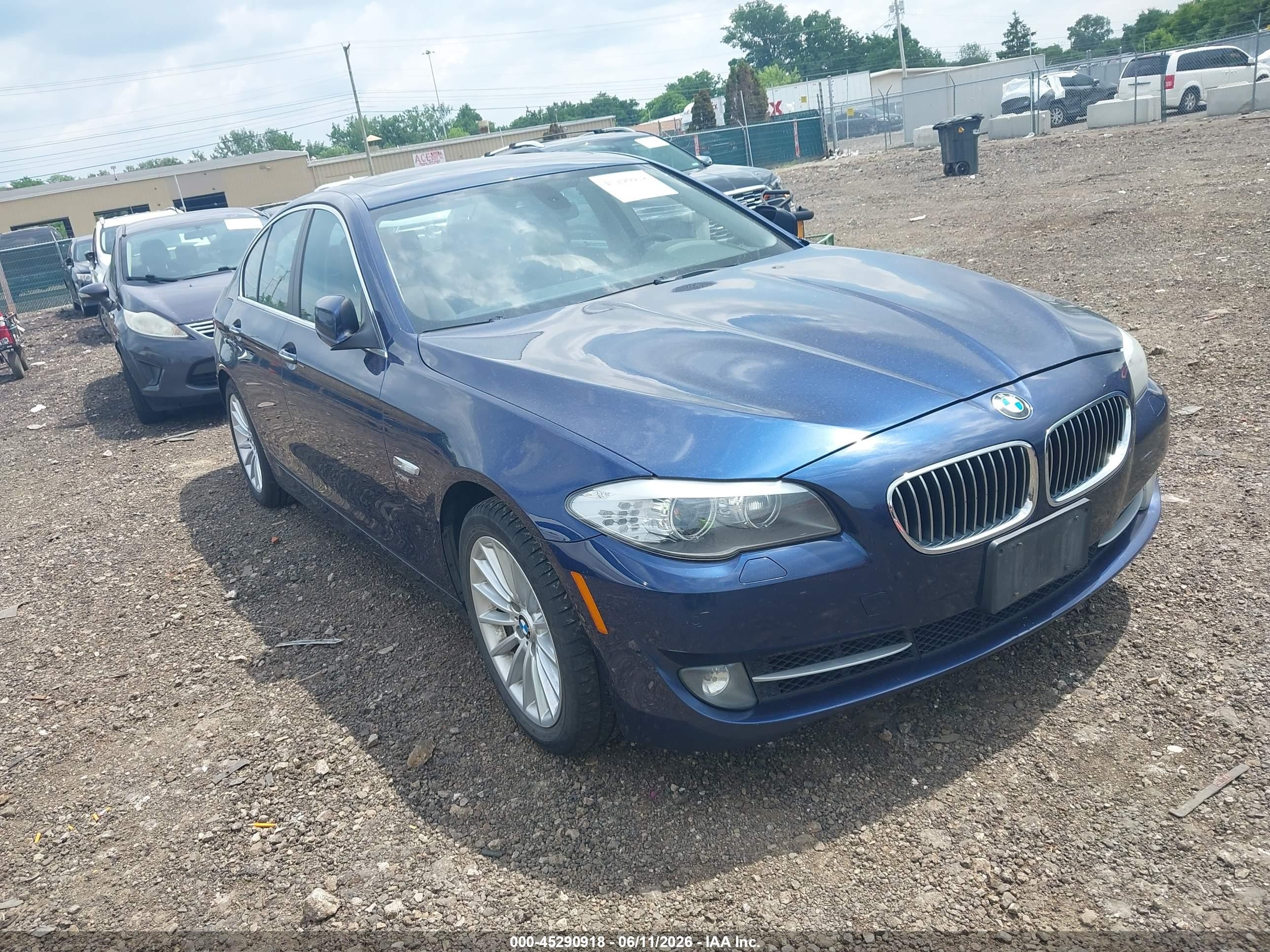 2011 Bmw 535i Xdrive Blue vin: WBAFU7C55BDU56082