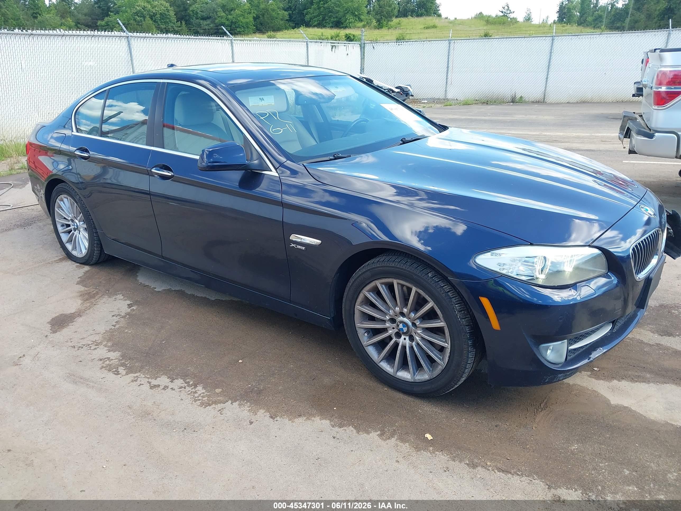 2011 Bmw 535i Xdrive Blue vin: WBAFU7C55BDU56440