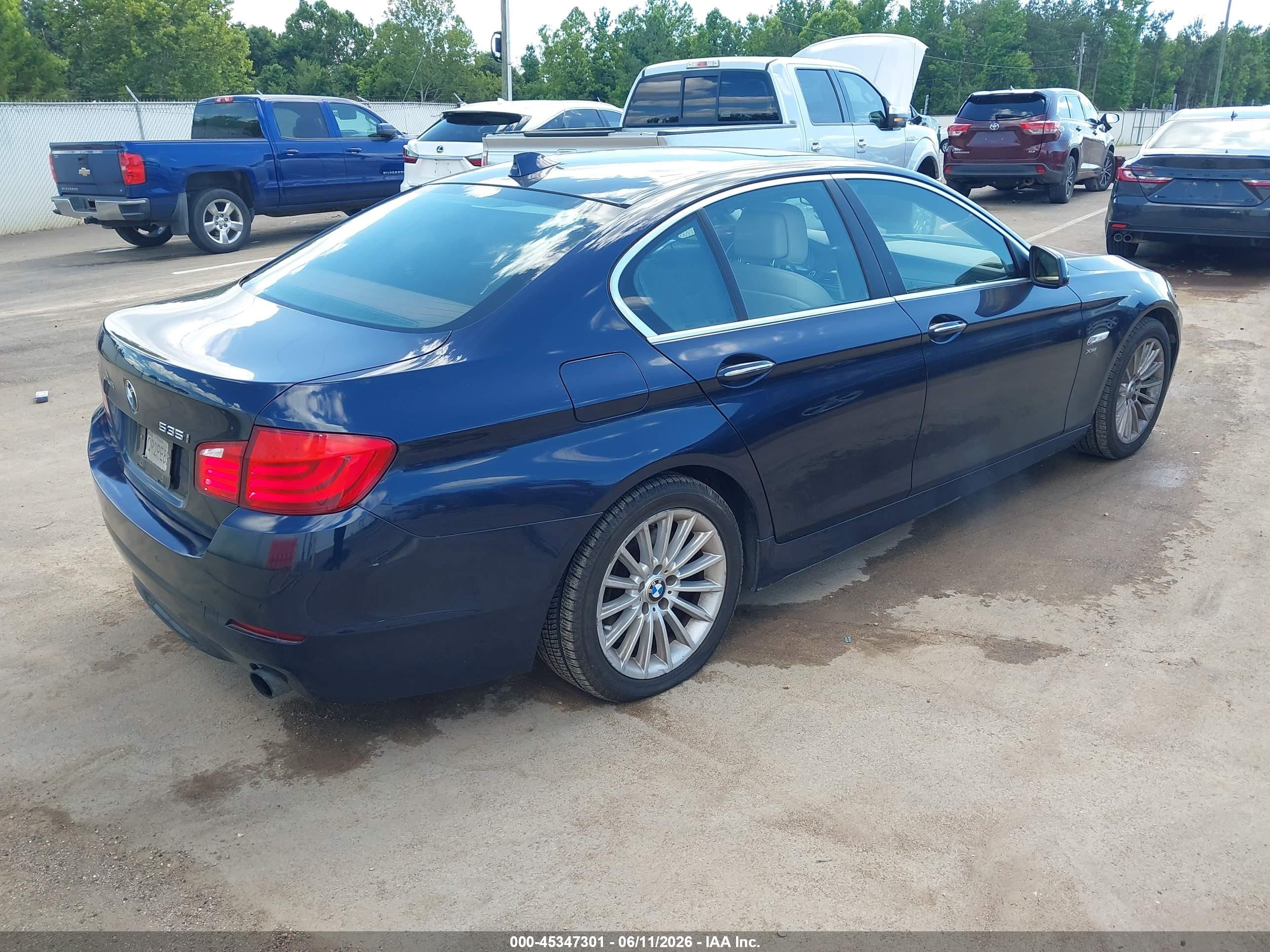 2011 Bmw 535i Xdrive Синий vin: WBAFU7C55BDU56440