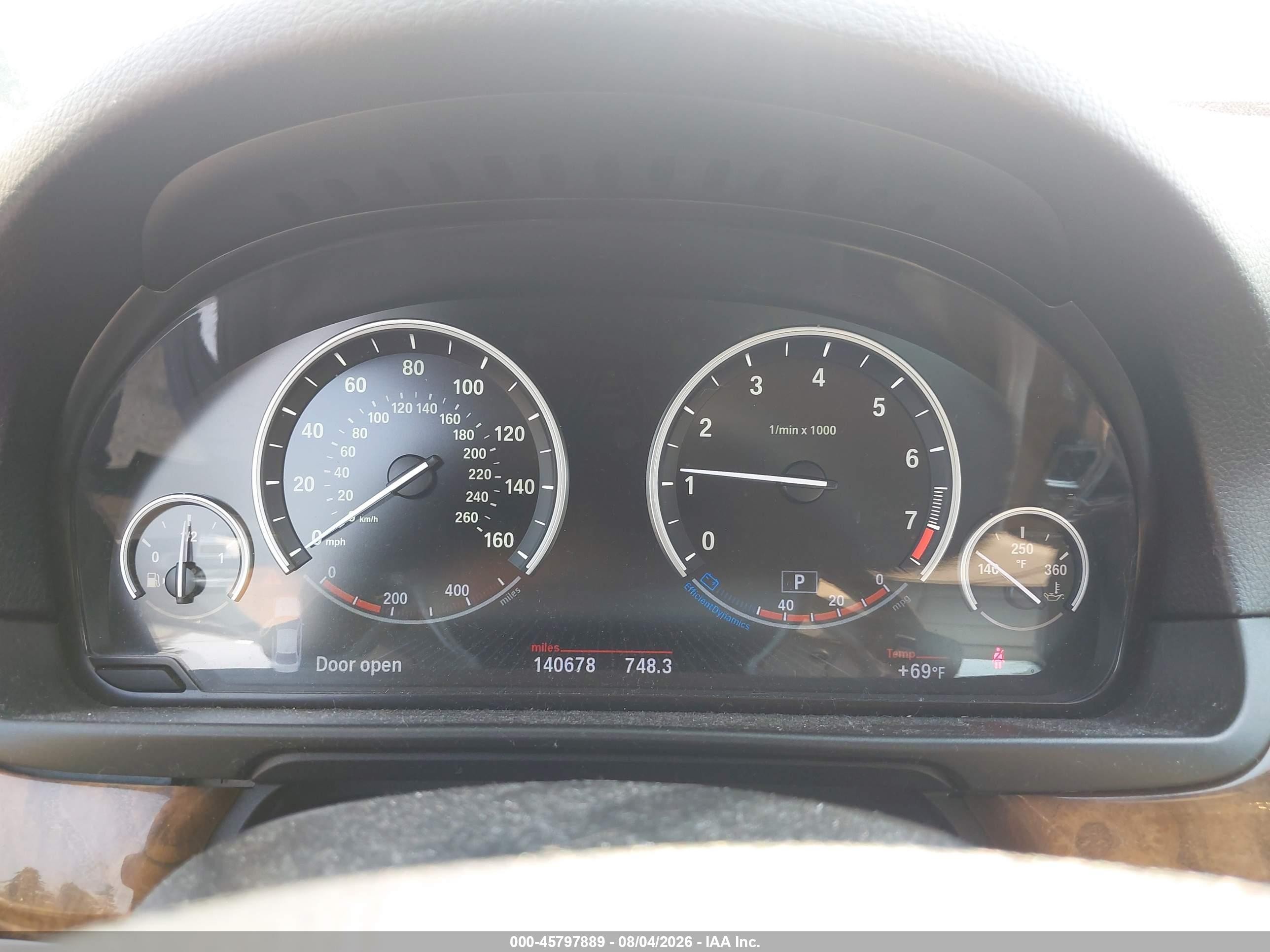 2013 Bmw 535 Xi Black vin: WBAFU7C55DDU71751