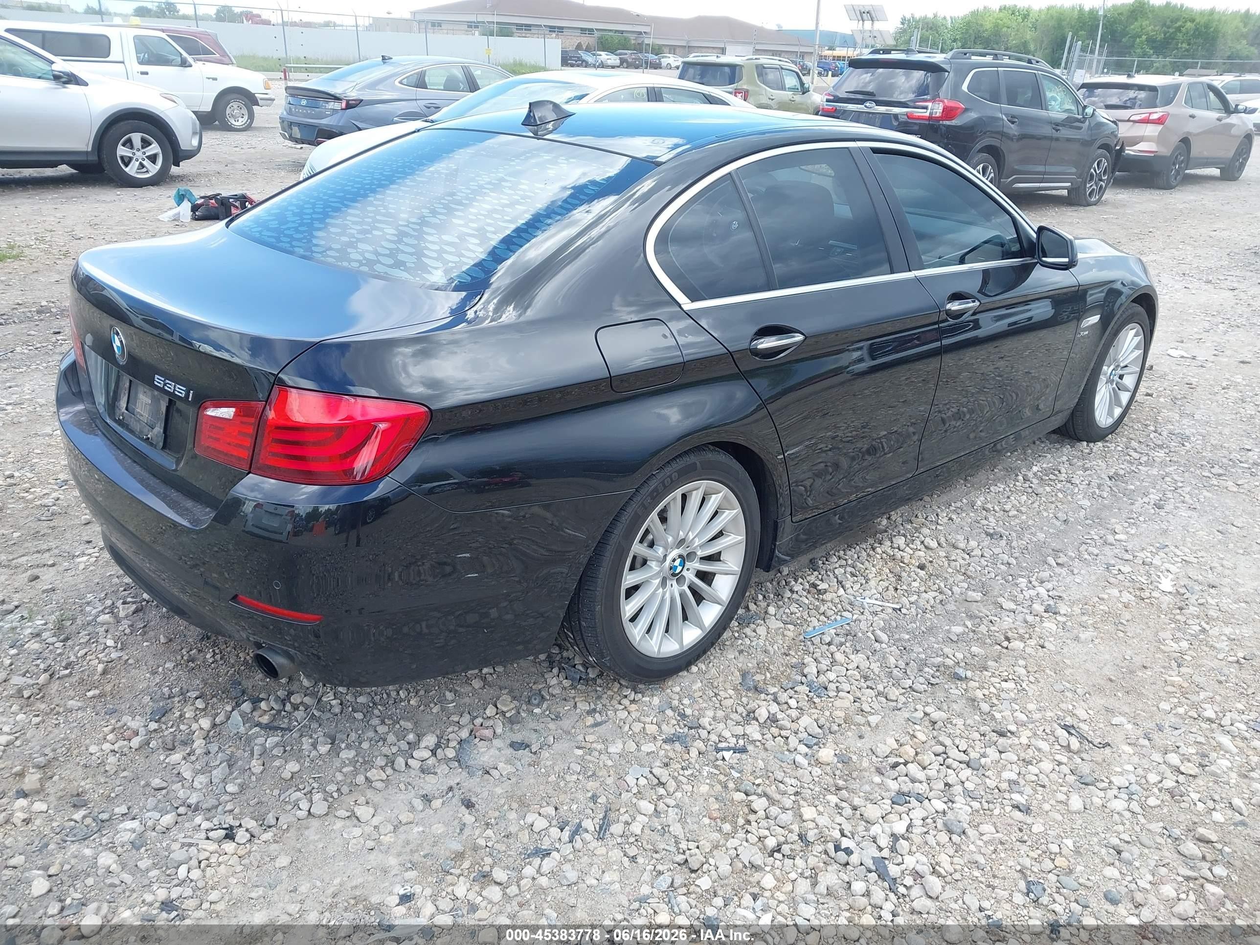 2012 Bmw 535i Xdrive Black vin: WBAFU7C56CDU57923