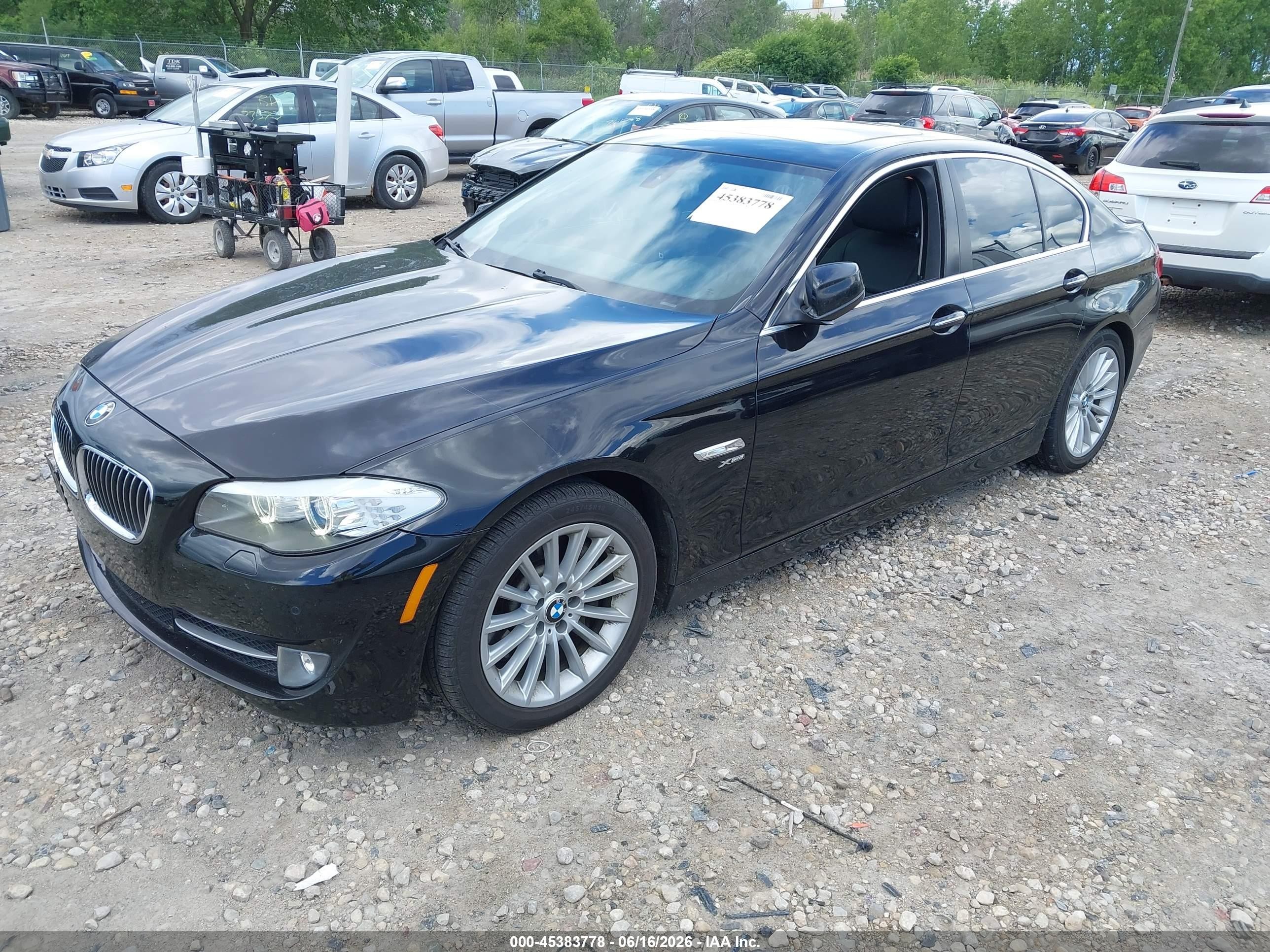 2012 Bmw 535i Xdrive Black vin: WBAFU7C56CDU57923