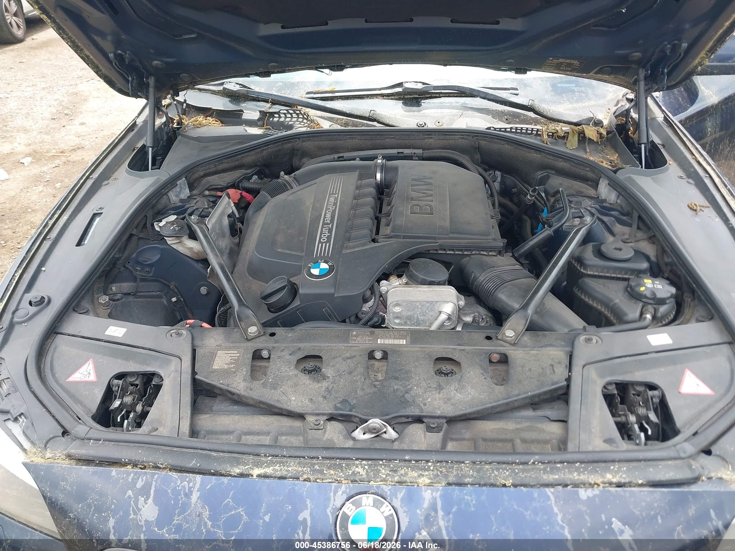 2012 Bmw 535i Xdrive Синий vin: WBAFU7C56CDU63544