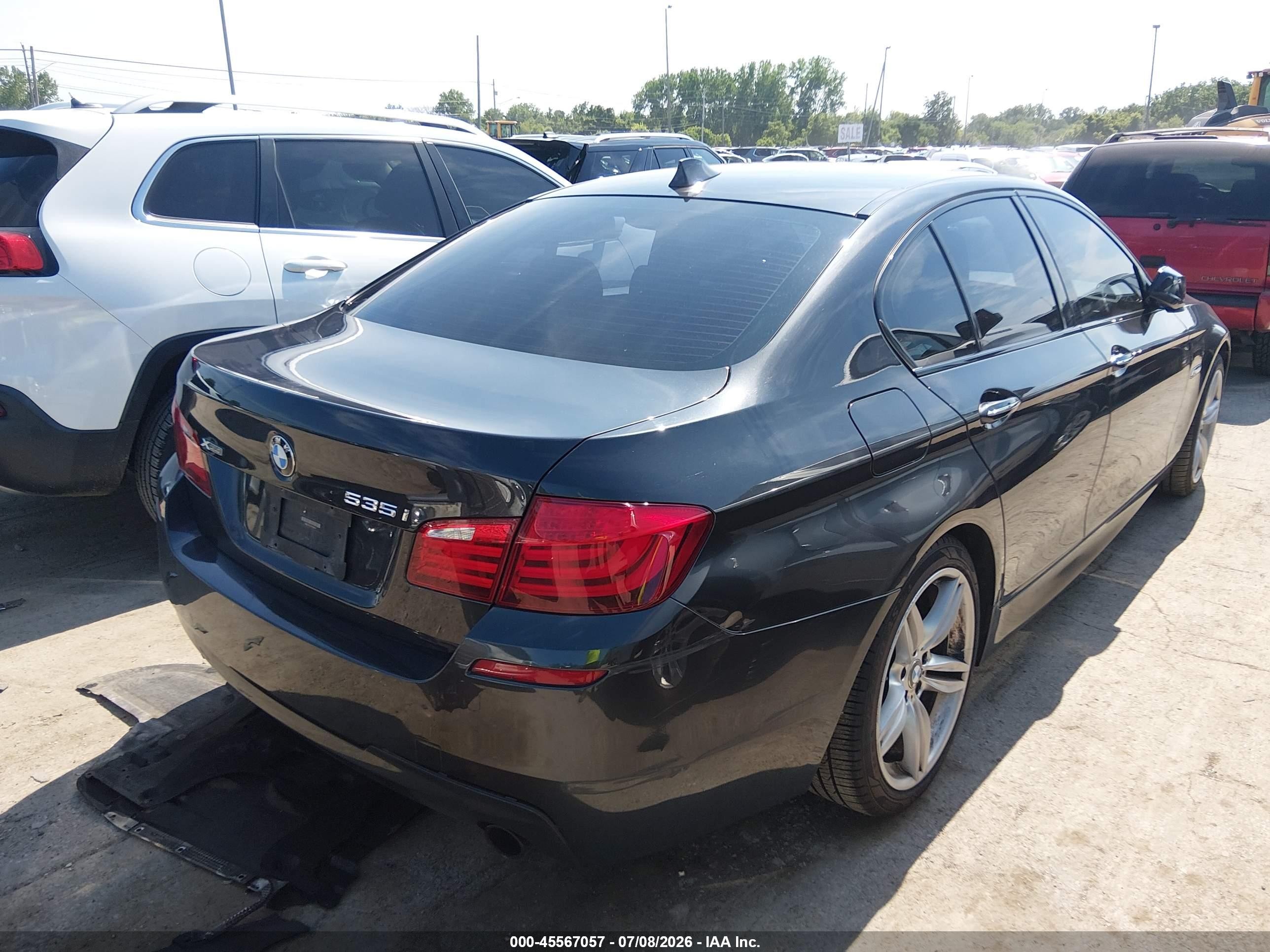 2013 Bmw 535i Xdrive Black vin: WBAFU7C57DDU68432