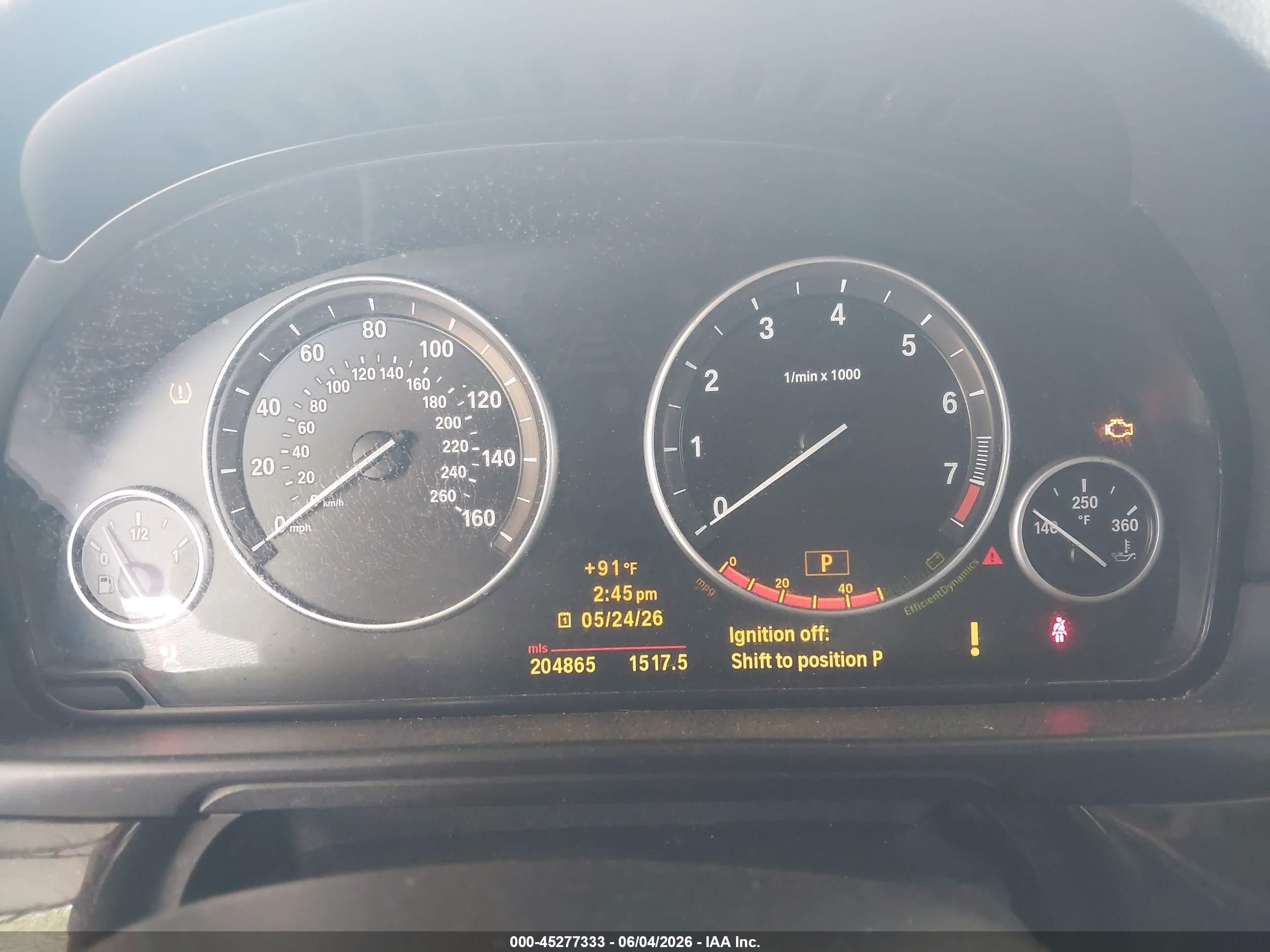 2011 Bmw 535i Xdrive Серый vin: WBAFU7C58BC872827