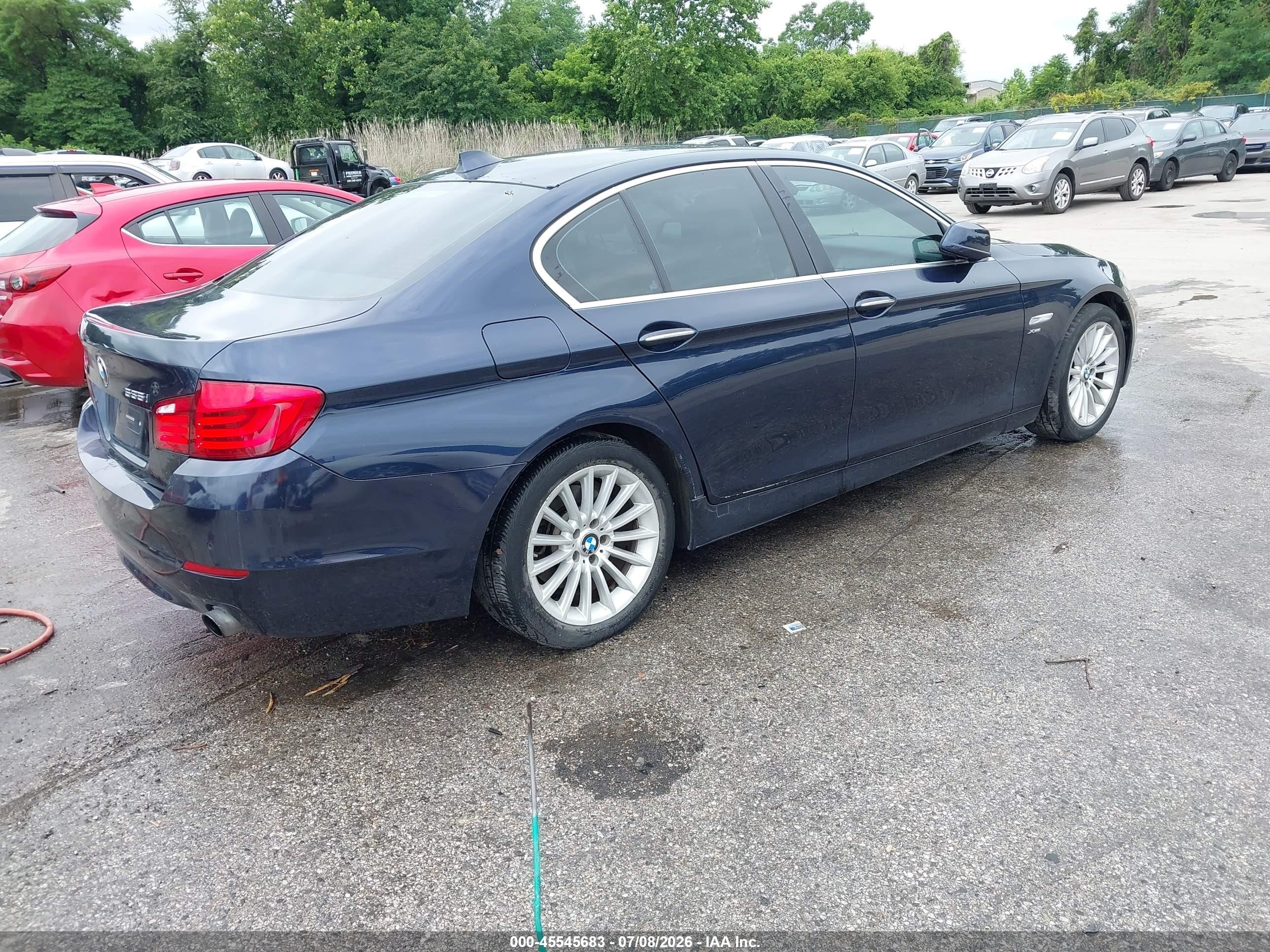 2011 Bmw 535i Xdrive Blue vin: WBAFU7C58BC873136