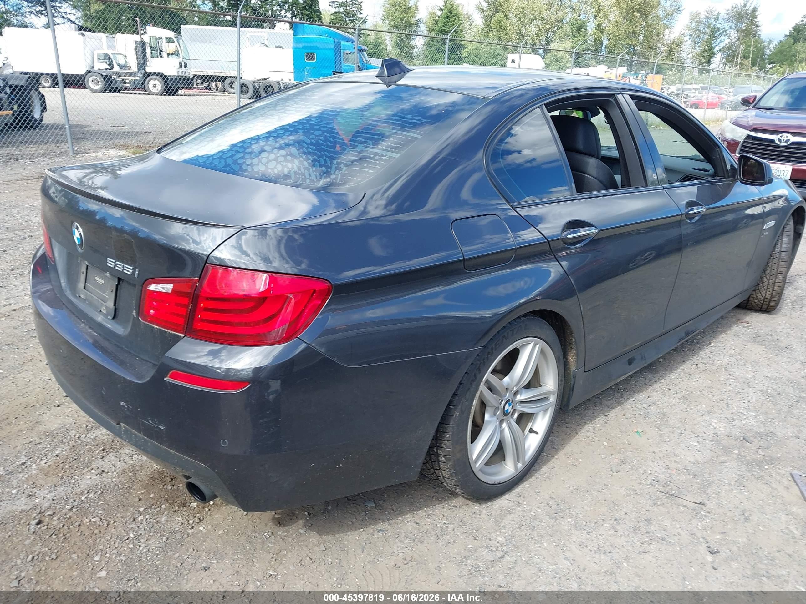 2011 Bmw 535i Xdrive Black vin: WBAFU7C58BDU54200