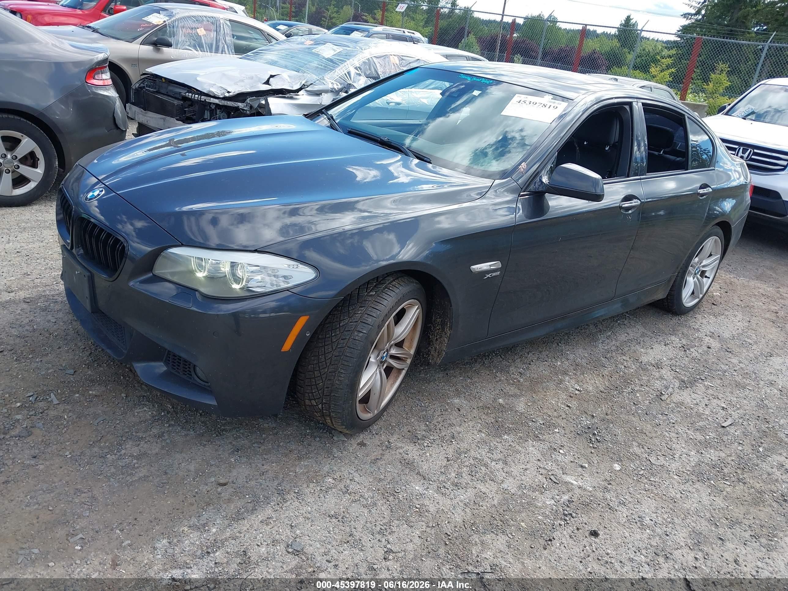 2011 Bmw 535i Xdrive Black vin: WBAFU7C58BDU54200