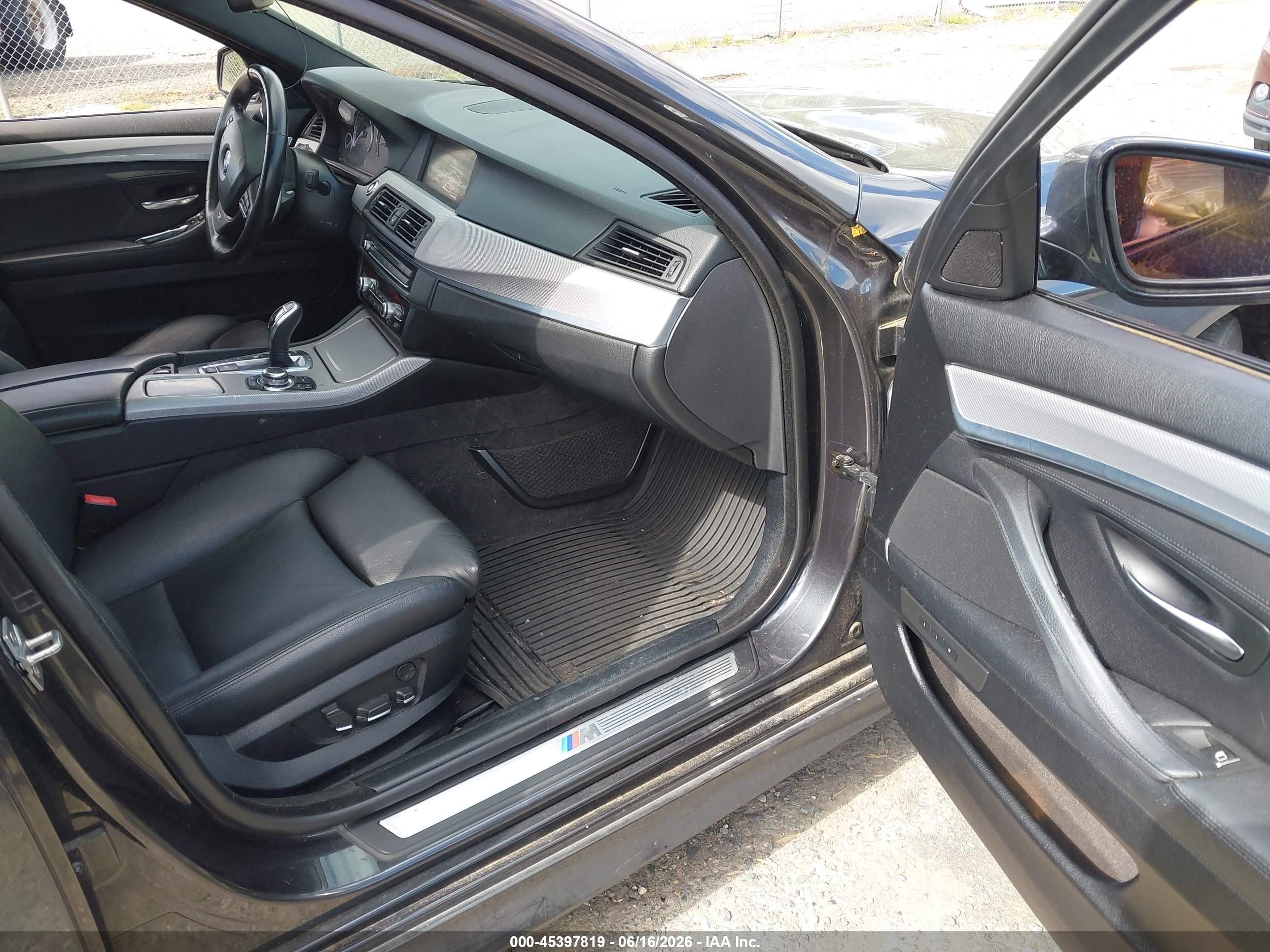 2011 Bmw 535i Xdrive Black vin: WBAFU7C58BDU54200