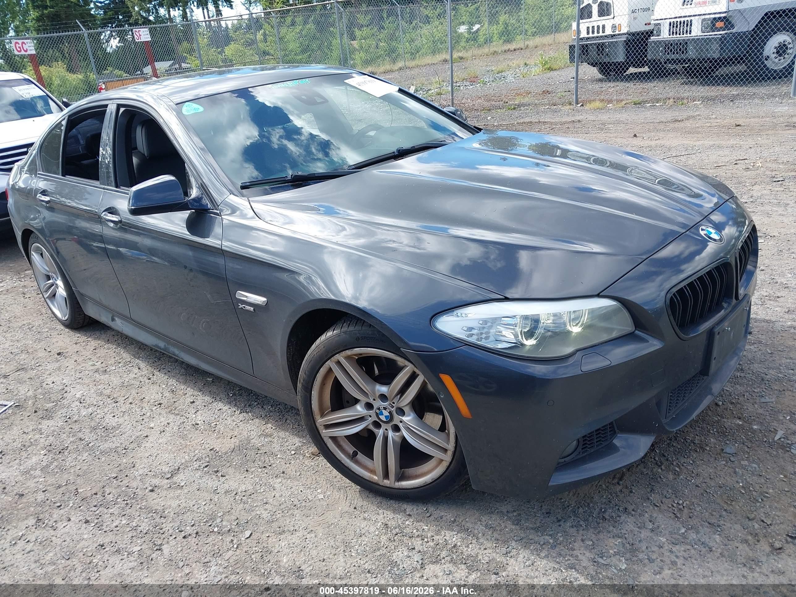 2011 Bmw 535i Xdrive Black vin: WBAFU7C58BDU54200