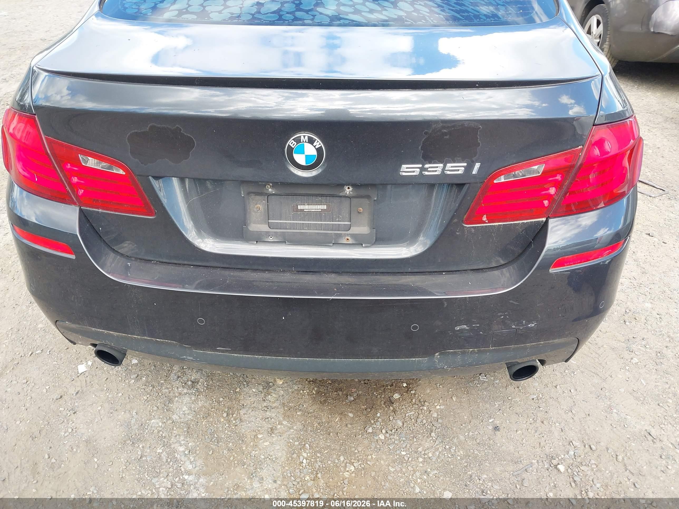 2011 Bmw 535i Xdrive Black vin: WBAFU7C58BDU54200