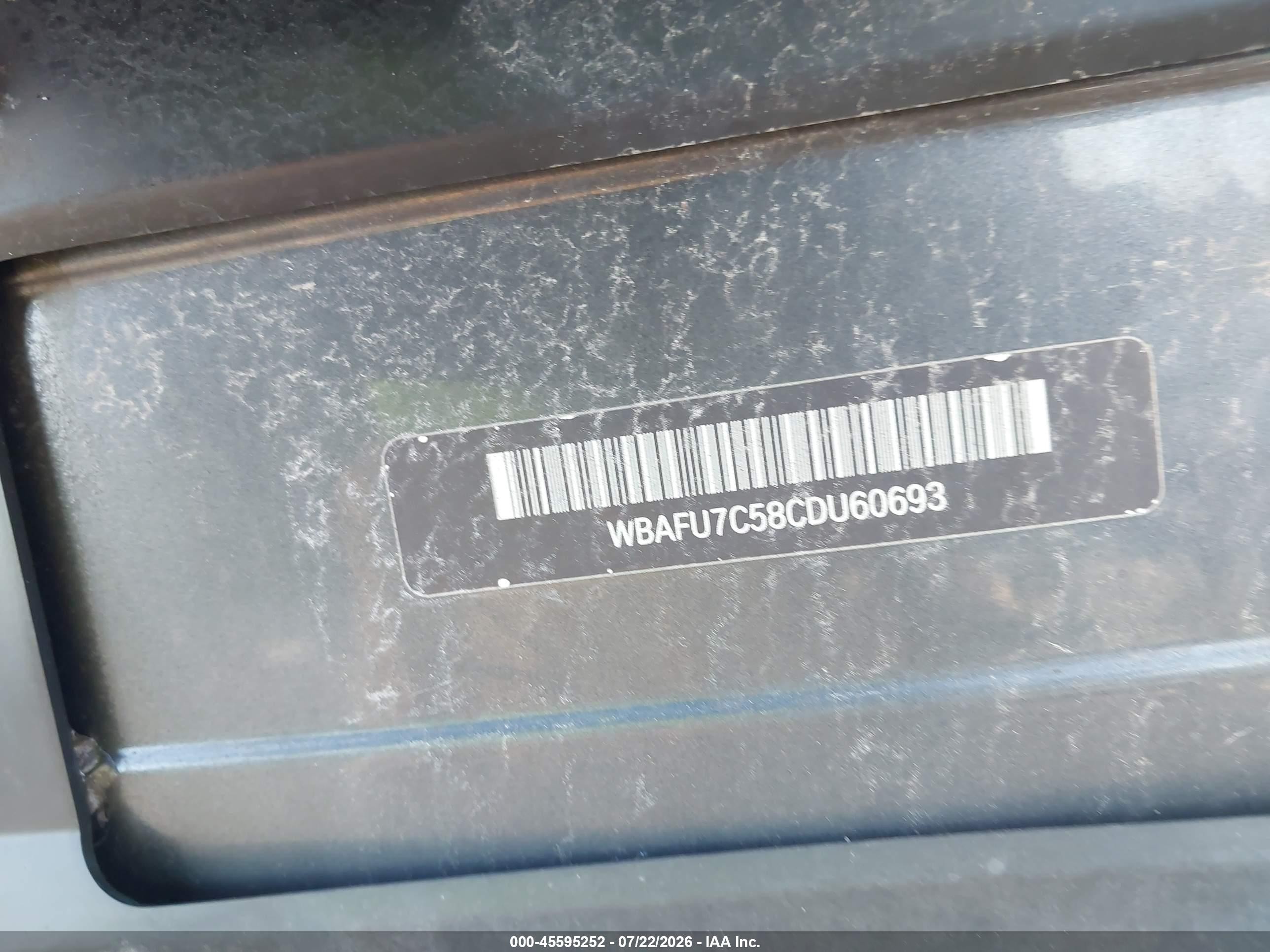 2012 Bmw 535i Xdrive Черный vin: WBAFU7C58CDU60693