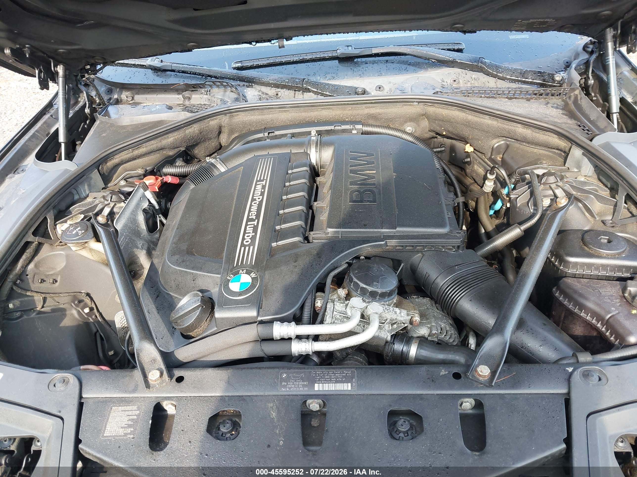2012 Bmw 535i Xdrive Черный vin: WBAFU7C58CDU60693