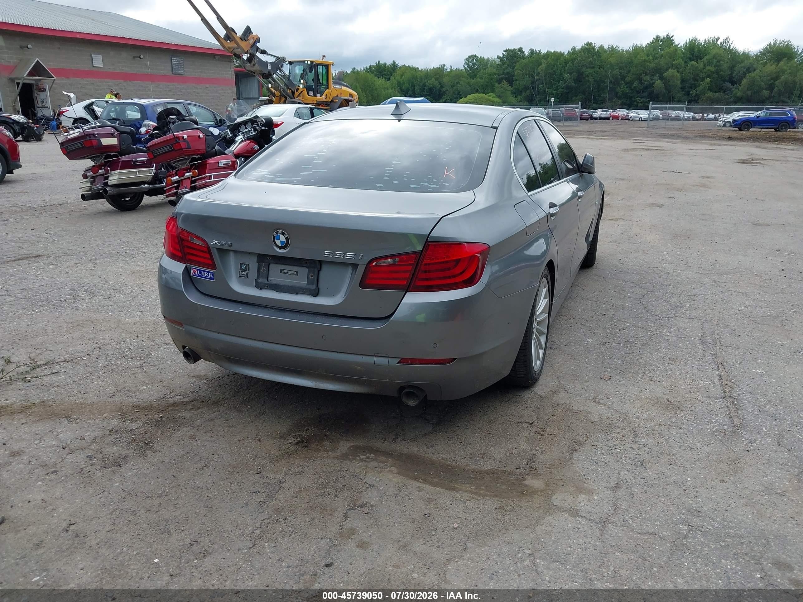 2013 Bmw 535i Xdrive Gray vin: WBAFU7C58DDU66530