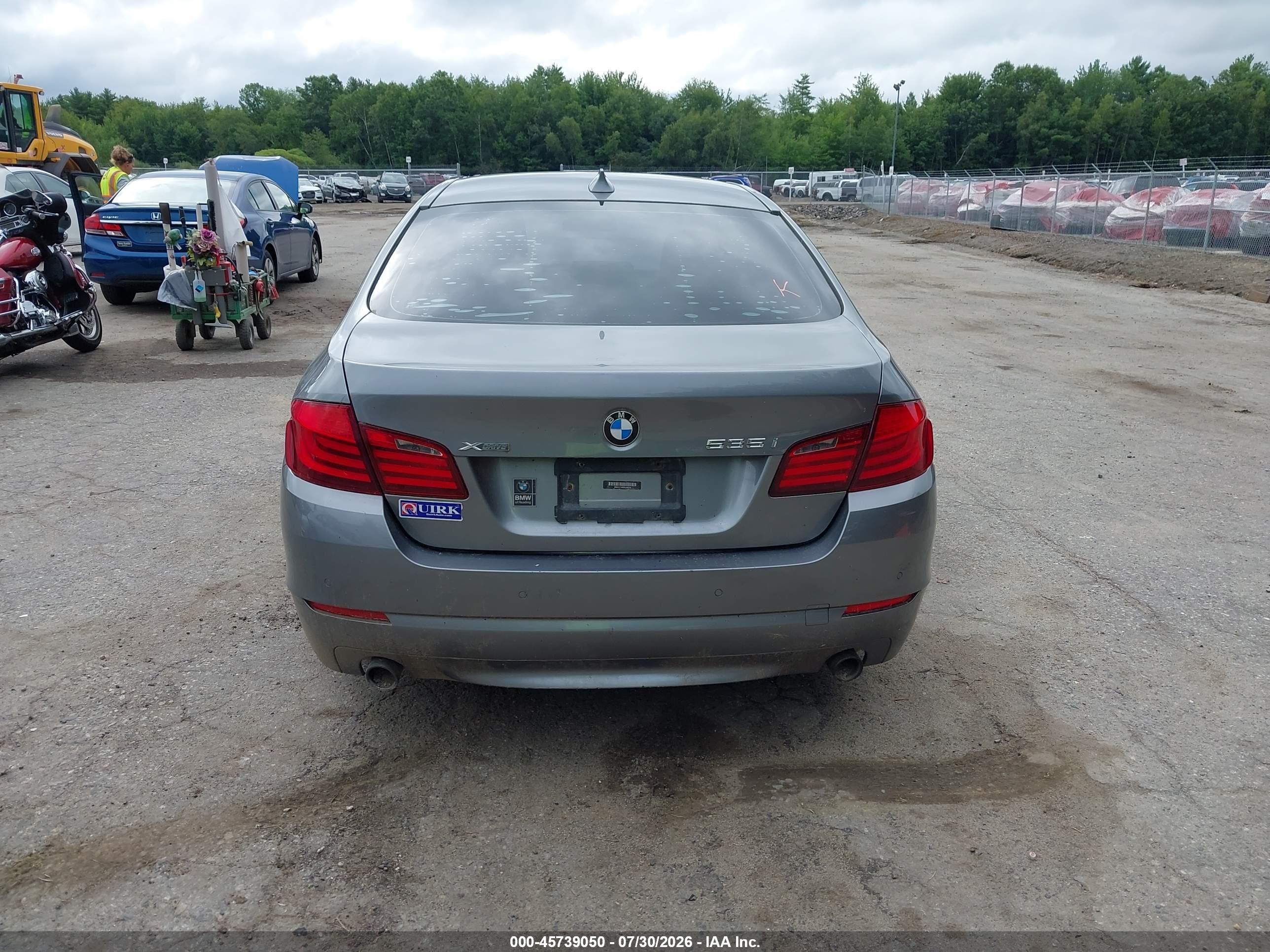 2013 Bmw 535i Xdrive Gray vin: WBAFU7C58DDU66530