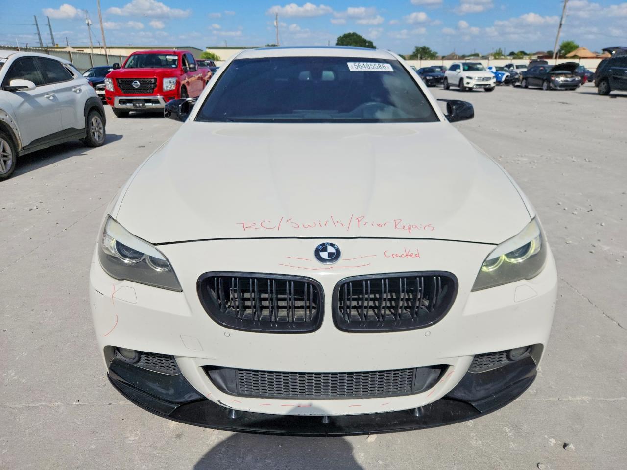 2013 Bmw 535 Xi White vin: WBAFU7C58DDU67449