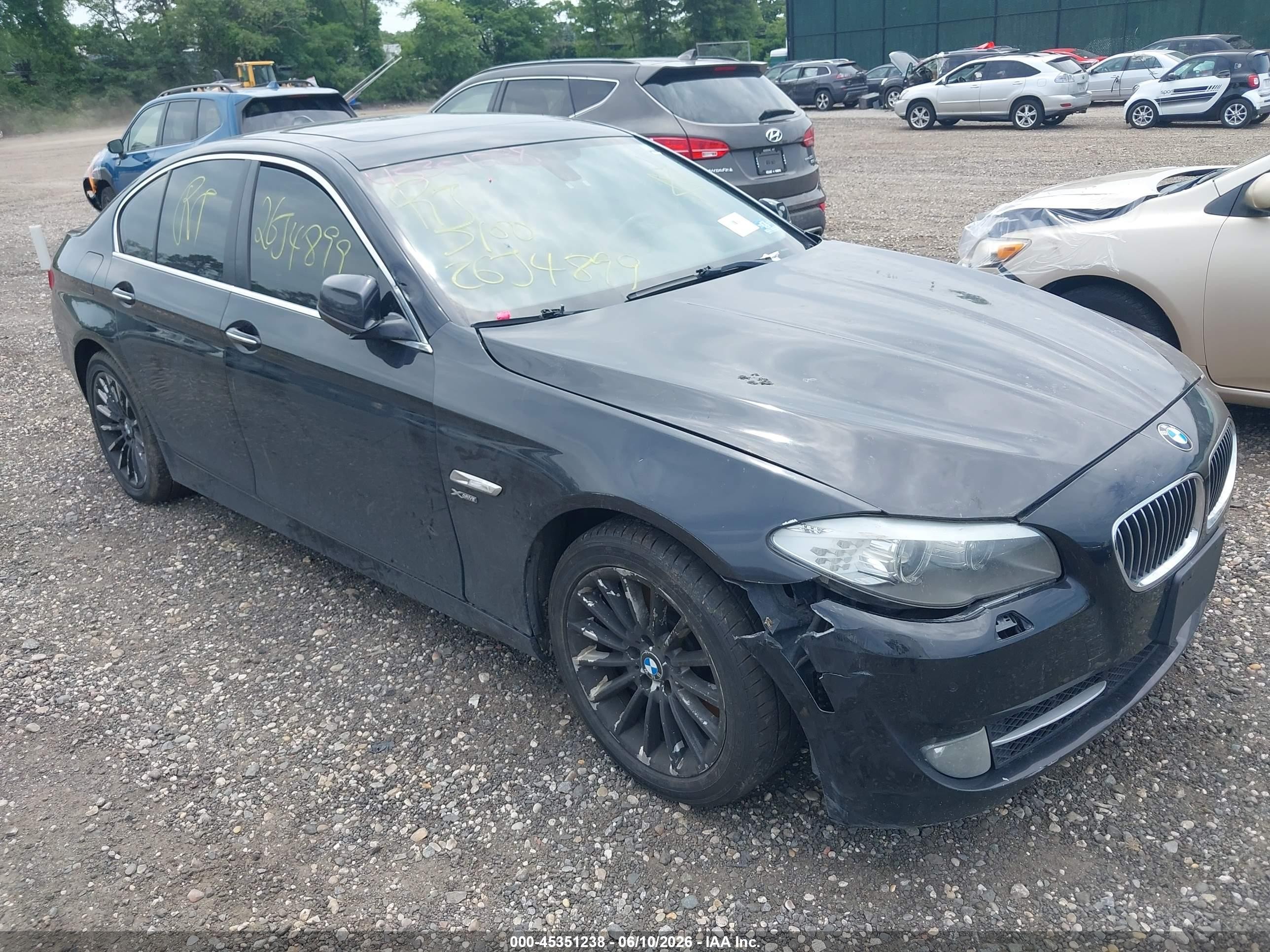 2013 Bmw 535i Xdrive Black vin: WBAFU7C58DDU71095