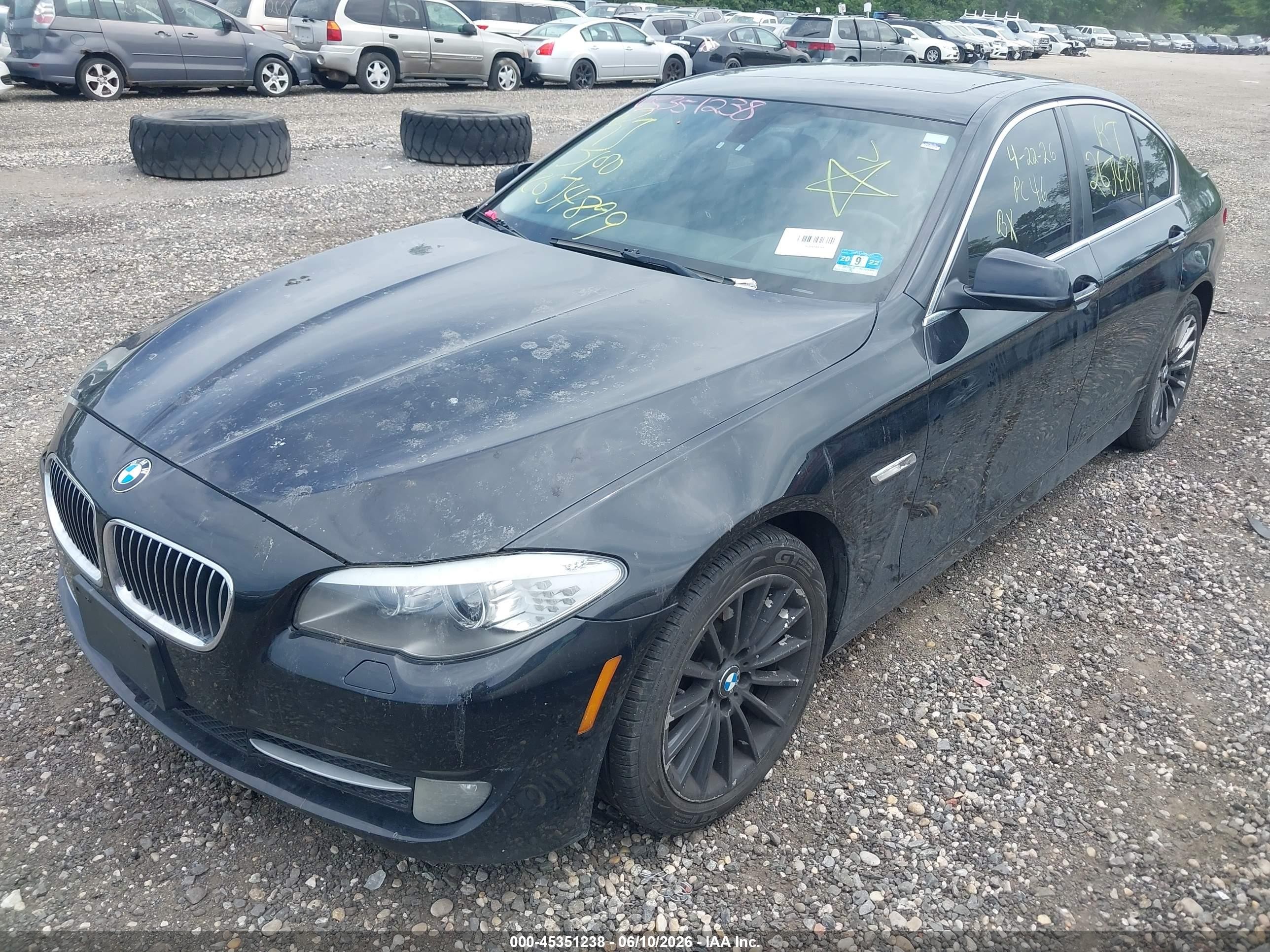 2013 Bmw 535i Xdrive Black vin: WBAFU7C58DDU71095