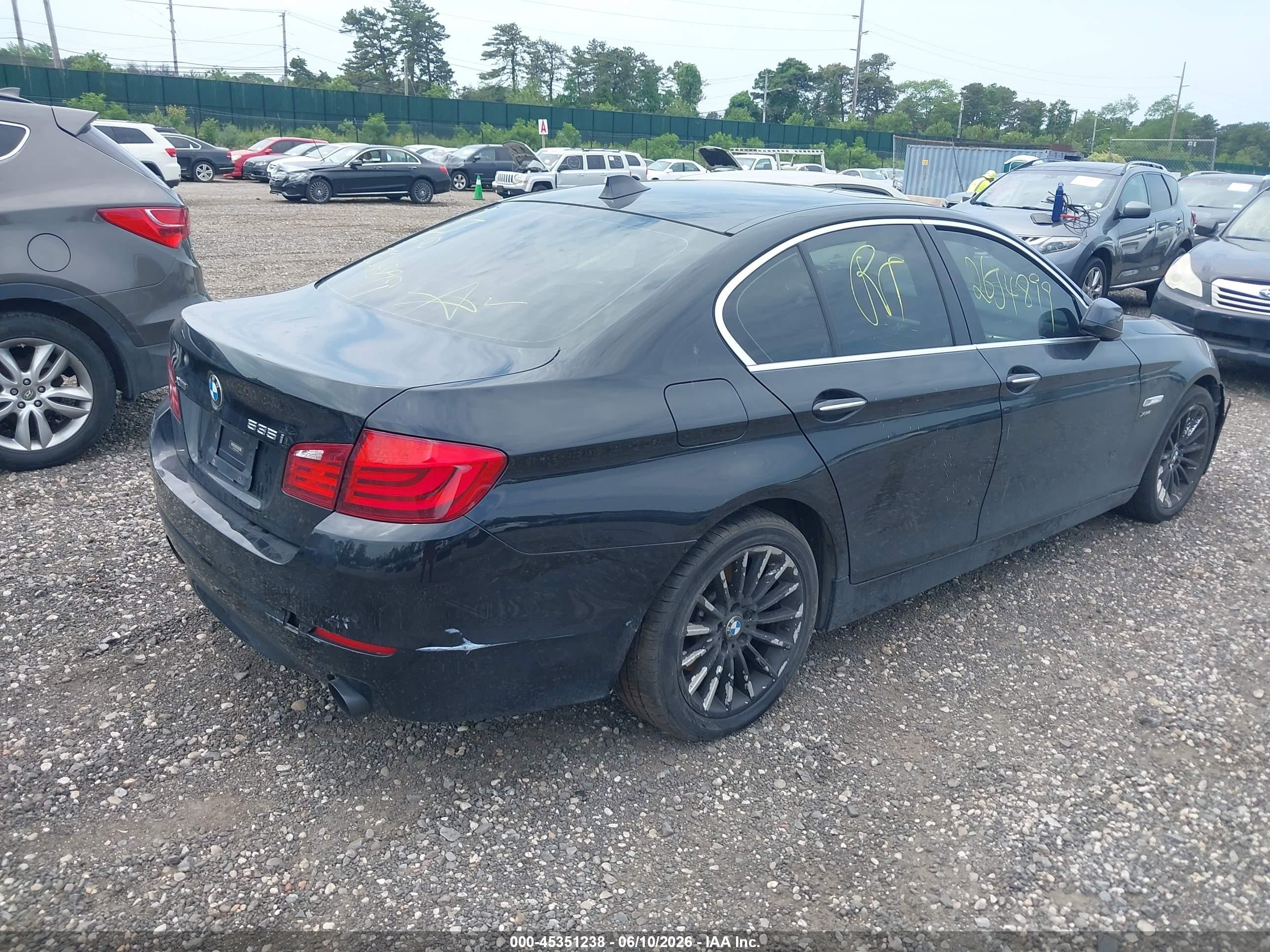 2013 Bmw 535i Xdrive Black vin: WBAFU7C58DDU71095