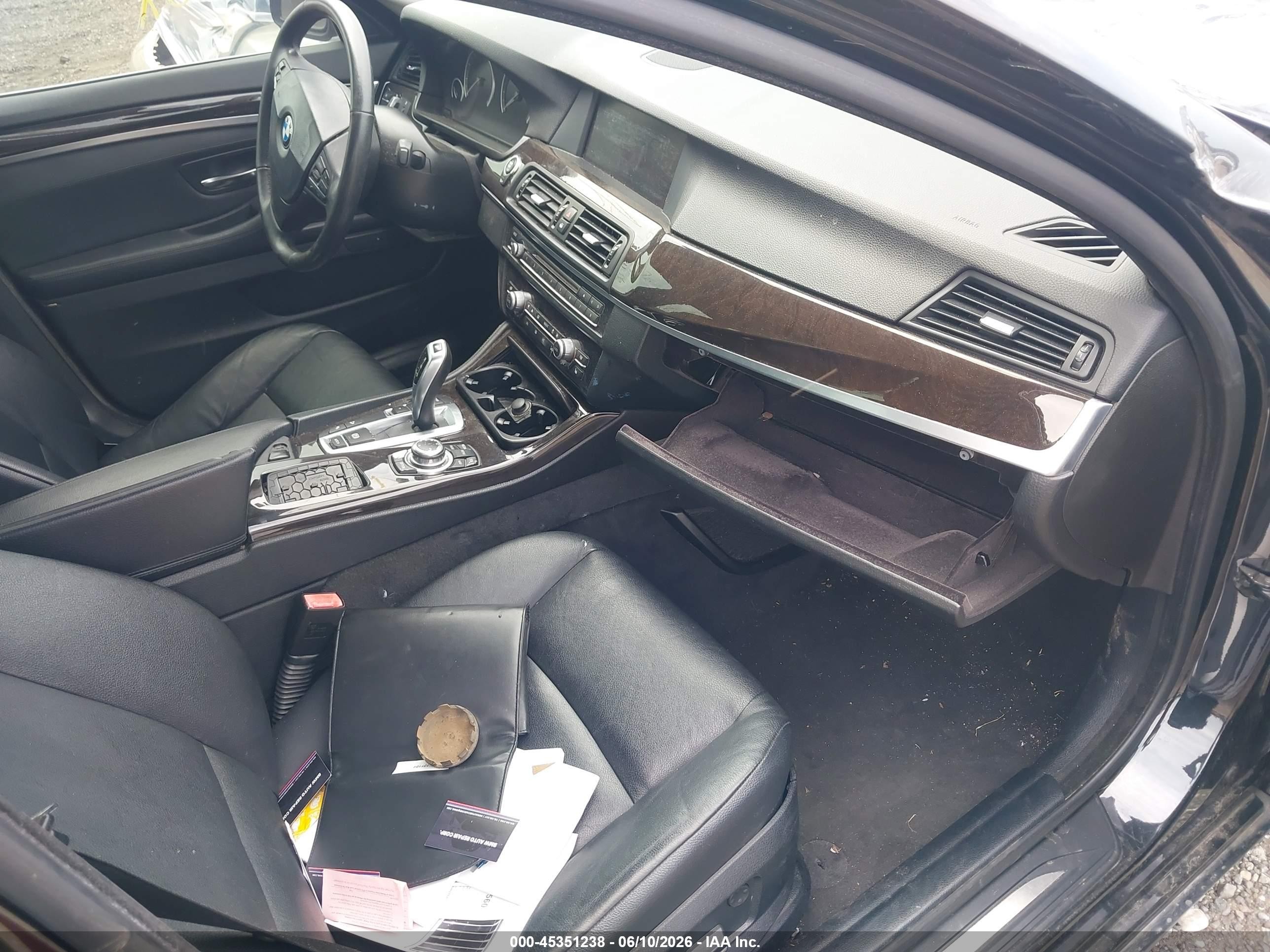 2013 Bmw 535i Xdrive Black vin: WBAFU7C58DDU71095