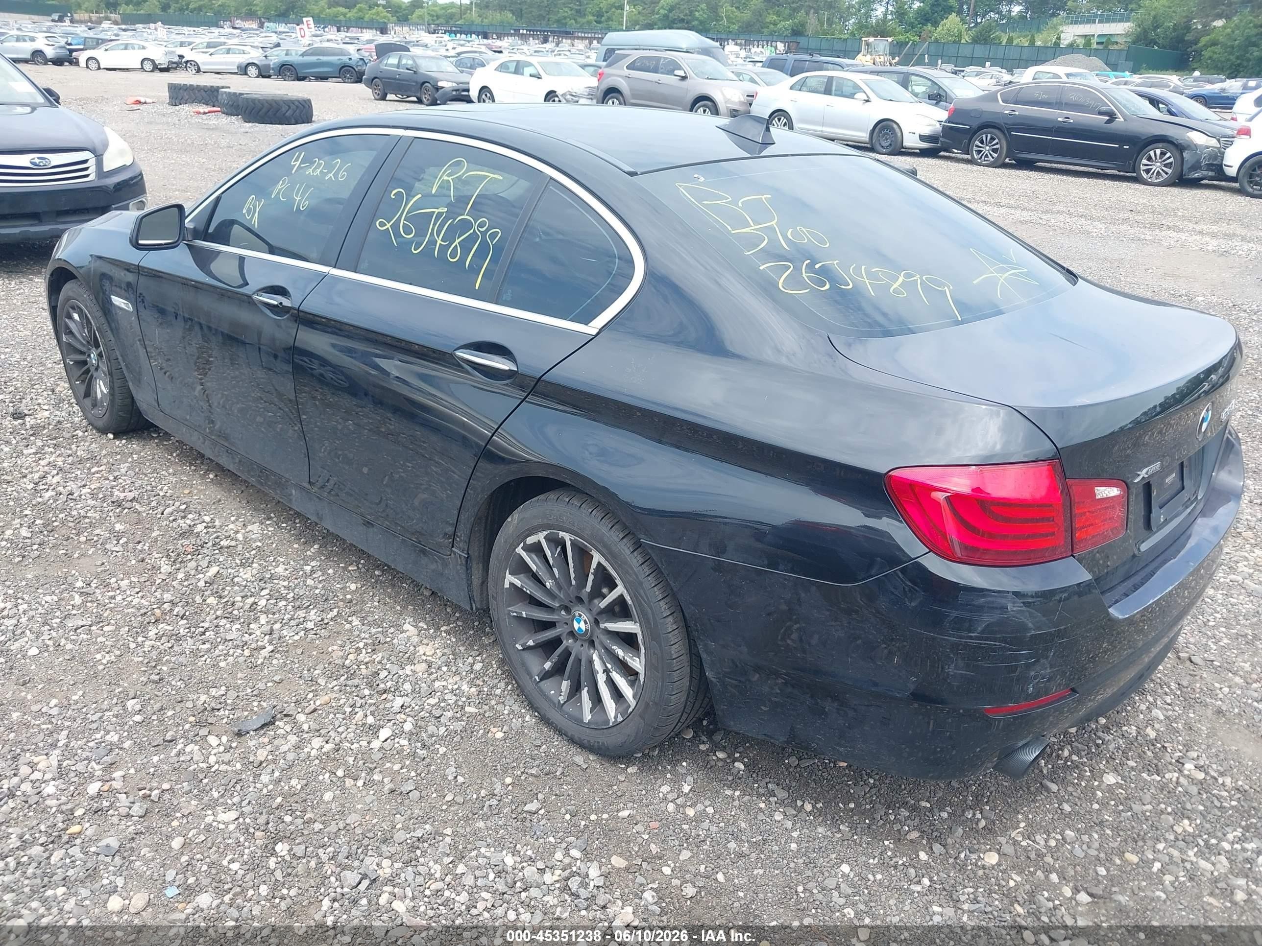 2013 Bmw 535i Xdrive Black vin: WBAFU7C58DDU71095