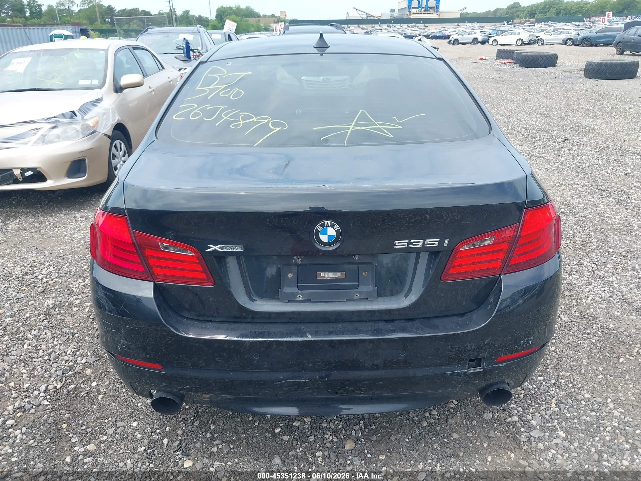 2013 Bmw 535i Xdrive Black vin: WBAFU7C58DDU71095