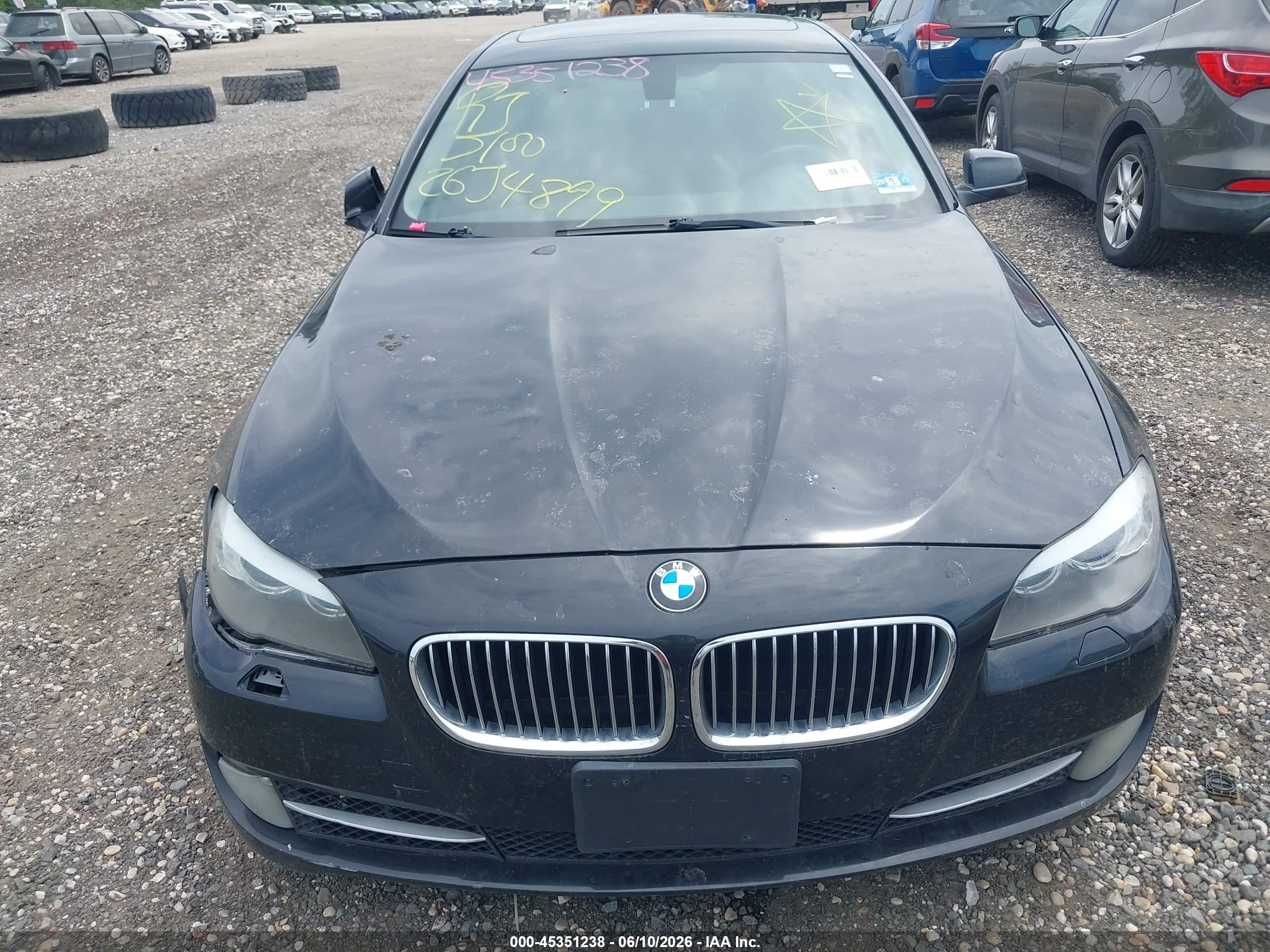 2013 Bmw 535i Xdrive Black vin: WBAFU7C58DDU71095