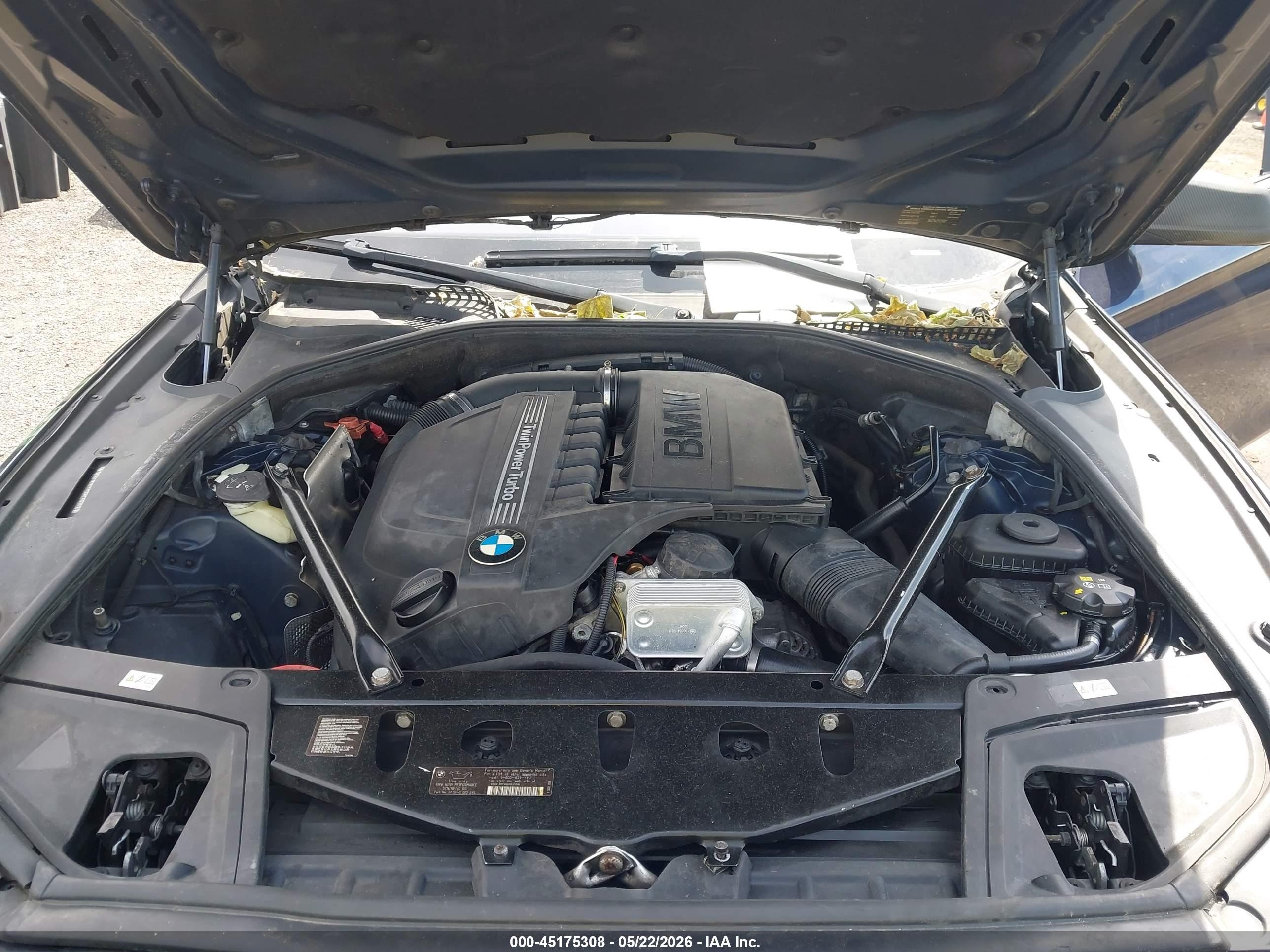 2013 Bmw 535i Xdrive Blue vin: WBAFU7C58DDU74546