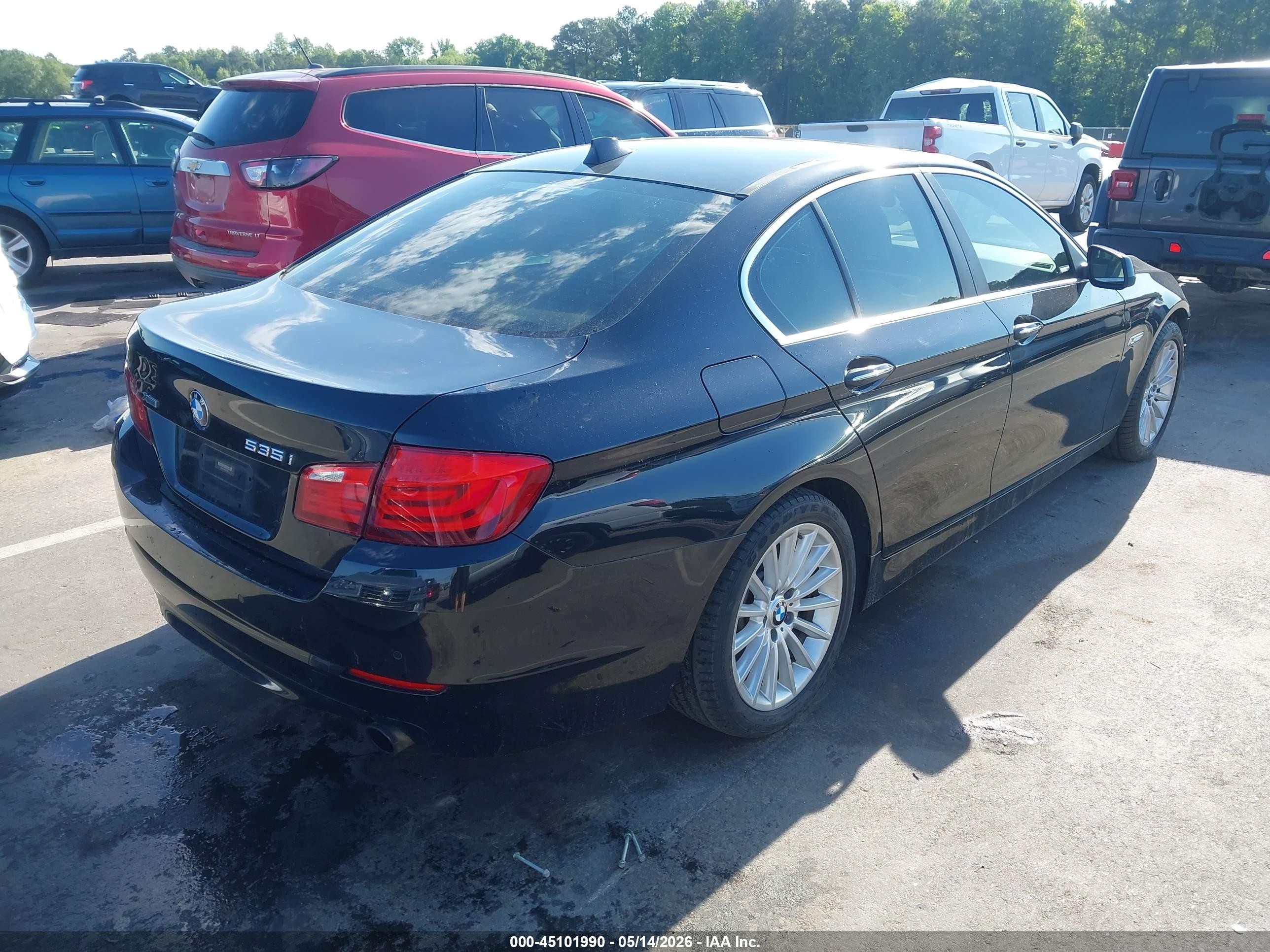 2013 Bmw 535i Xdrive Black vin: WBAFU7C58DDU75437