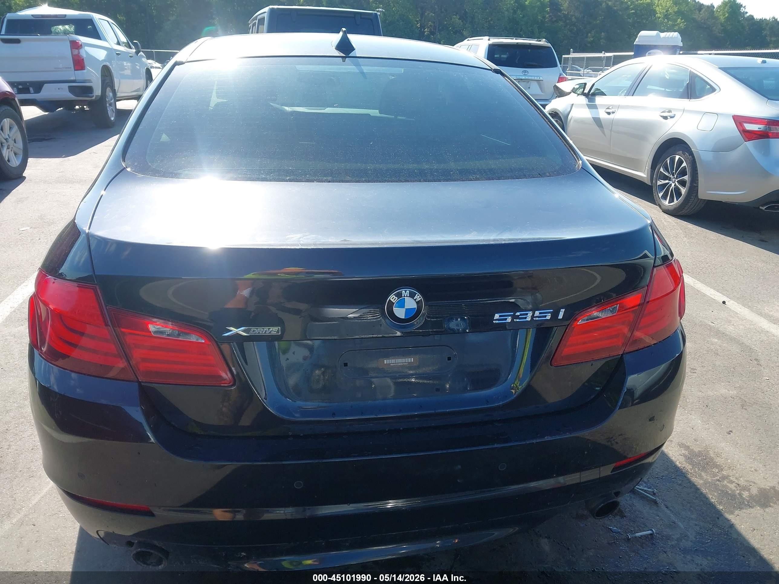2013 Bmw 535i Xdrive Black vin: WBAFU7C58DDU75437