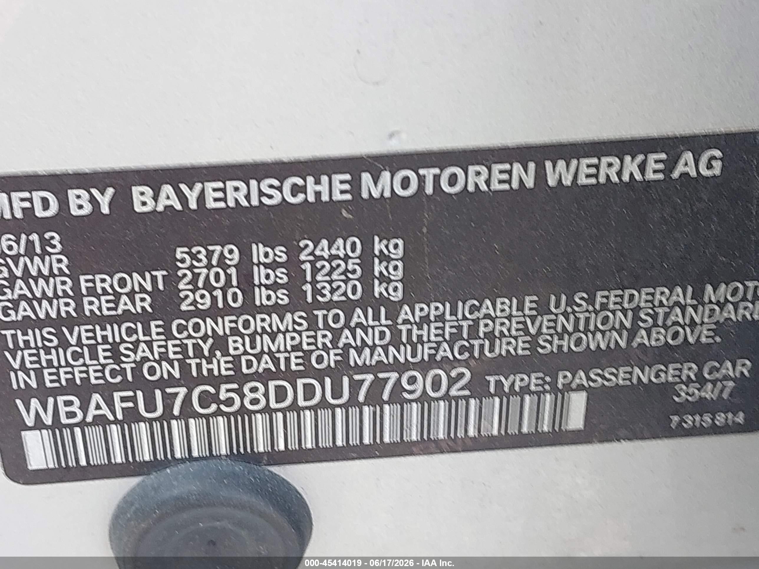 2013 Bmw 535i Xdrive Silver vin: WBAFU7C58DDU77902