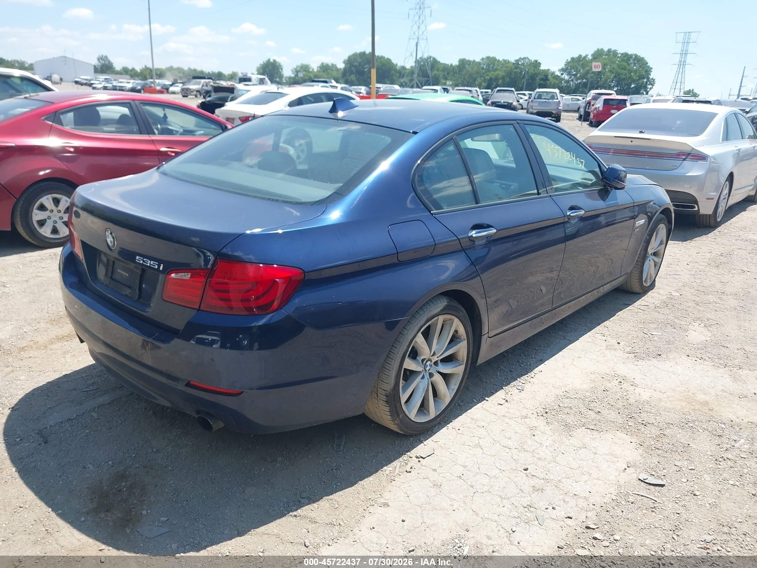 2011 Bmw 535i Xdrive Blue vin: WBAFU7C59BC874215