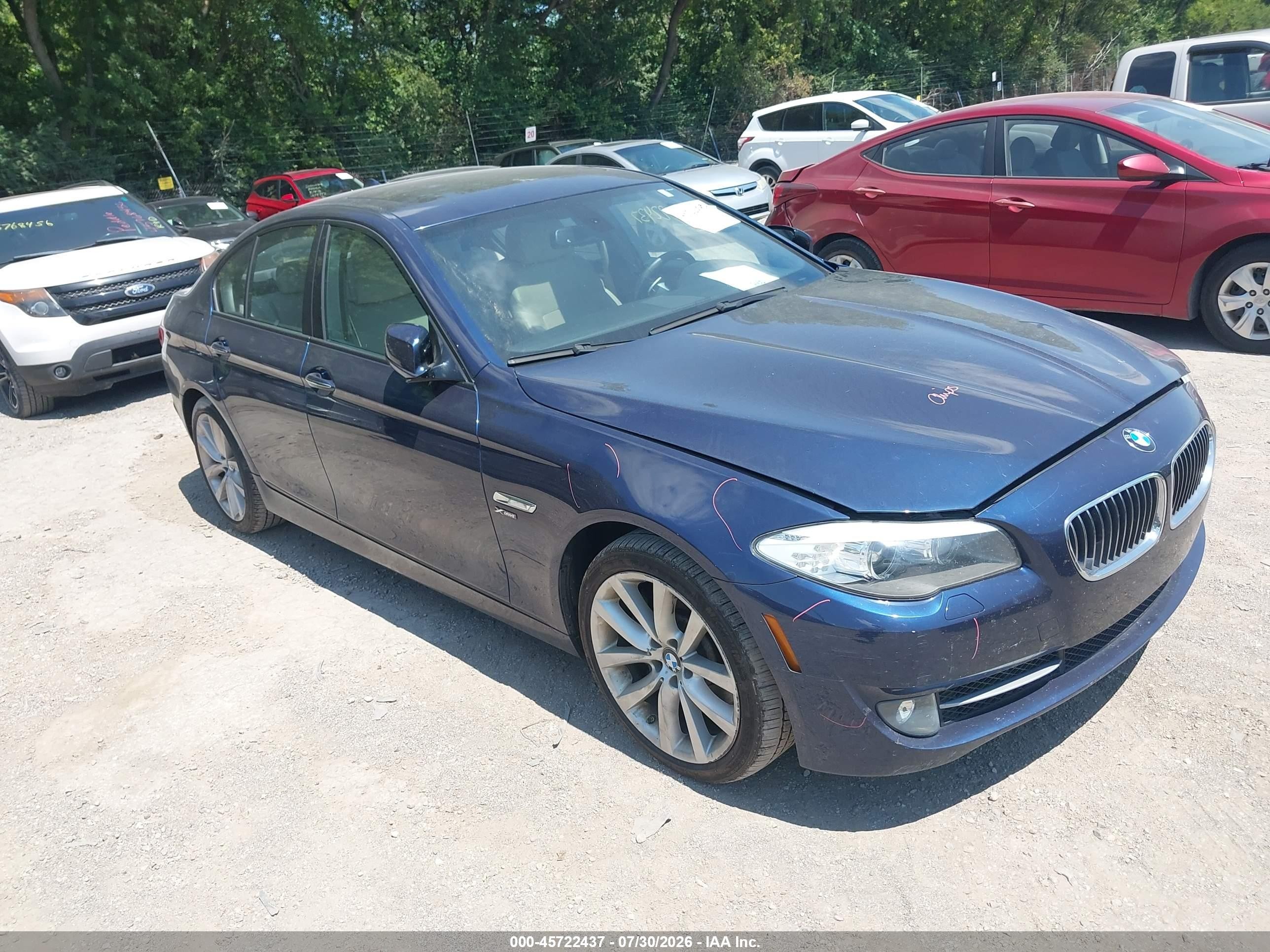 2011 Bmw 535i Xdrive Blue vin: WBAFU7C59BC874215
