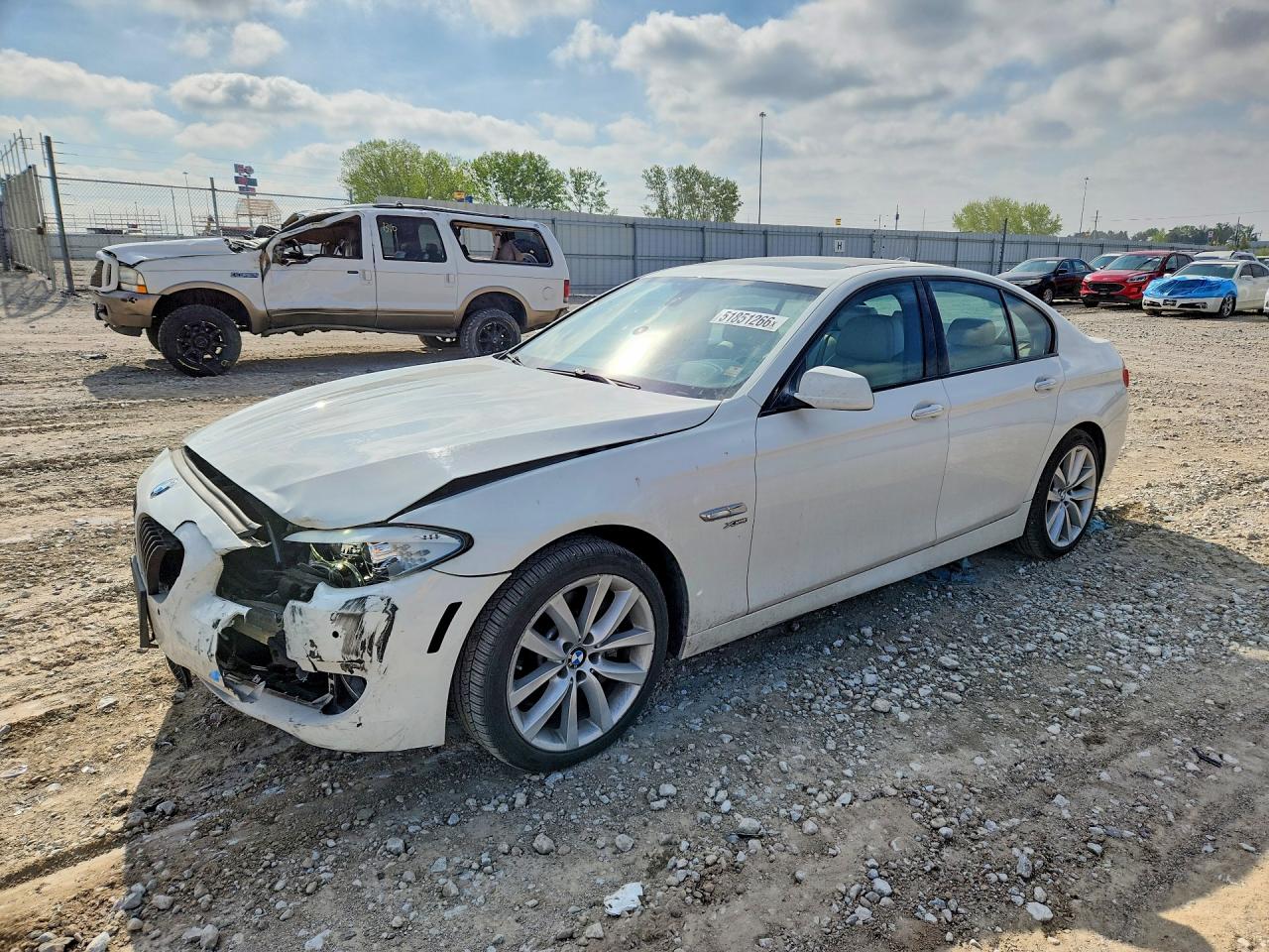 2012 Bmw 535 Xi White vin: WBAFU7C59CDU56796